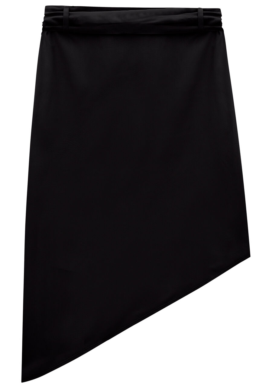 Saia Midi Tecido Rayon Twill Assimétrica, . Saia Midi Tecido Rayon Twill Assimétrica, , large.