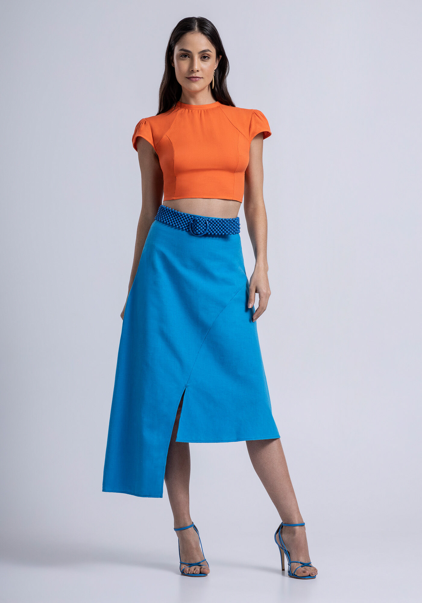 Blusa Cropped em Viscose com Amarra&ccedil;&atilde;o Costas, , large.