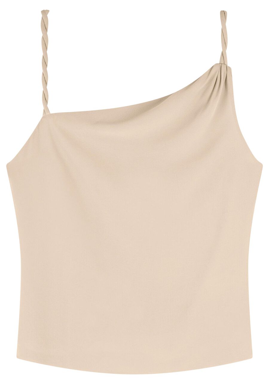 Blusa De Alças Com Decote Degagê Em Crepe Toque De Seda, . Blusa De Alças Com Decote Degagê Em Crepe Toque De Seda, , large.