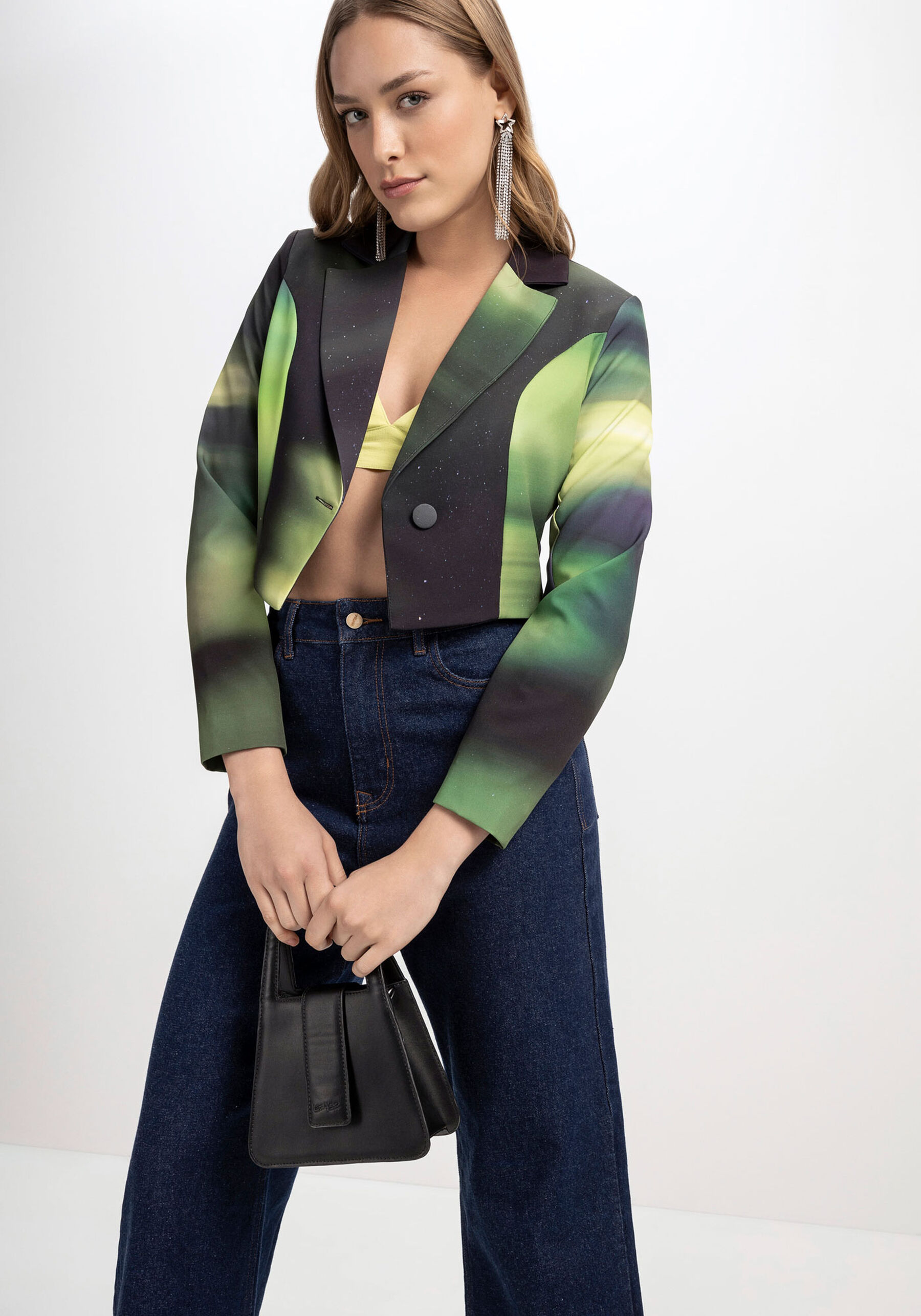 Calça Jeans Wide Leg Eco com Elasticidade, JEANS. Calça Jeans Wide Leg Eco com Elasticidade, JEANS, large.