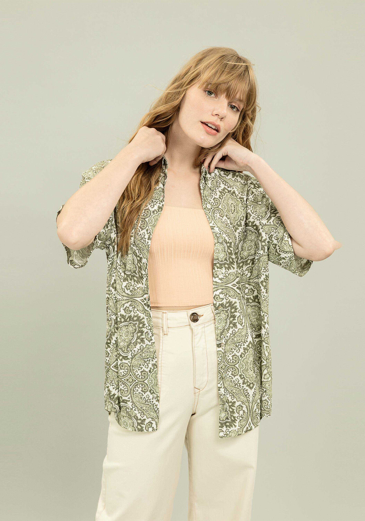 Camisa Manga Curta Estampa, , large.