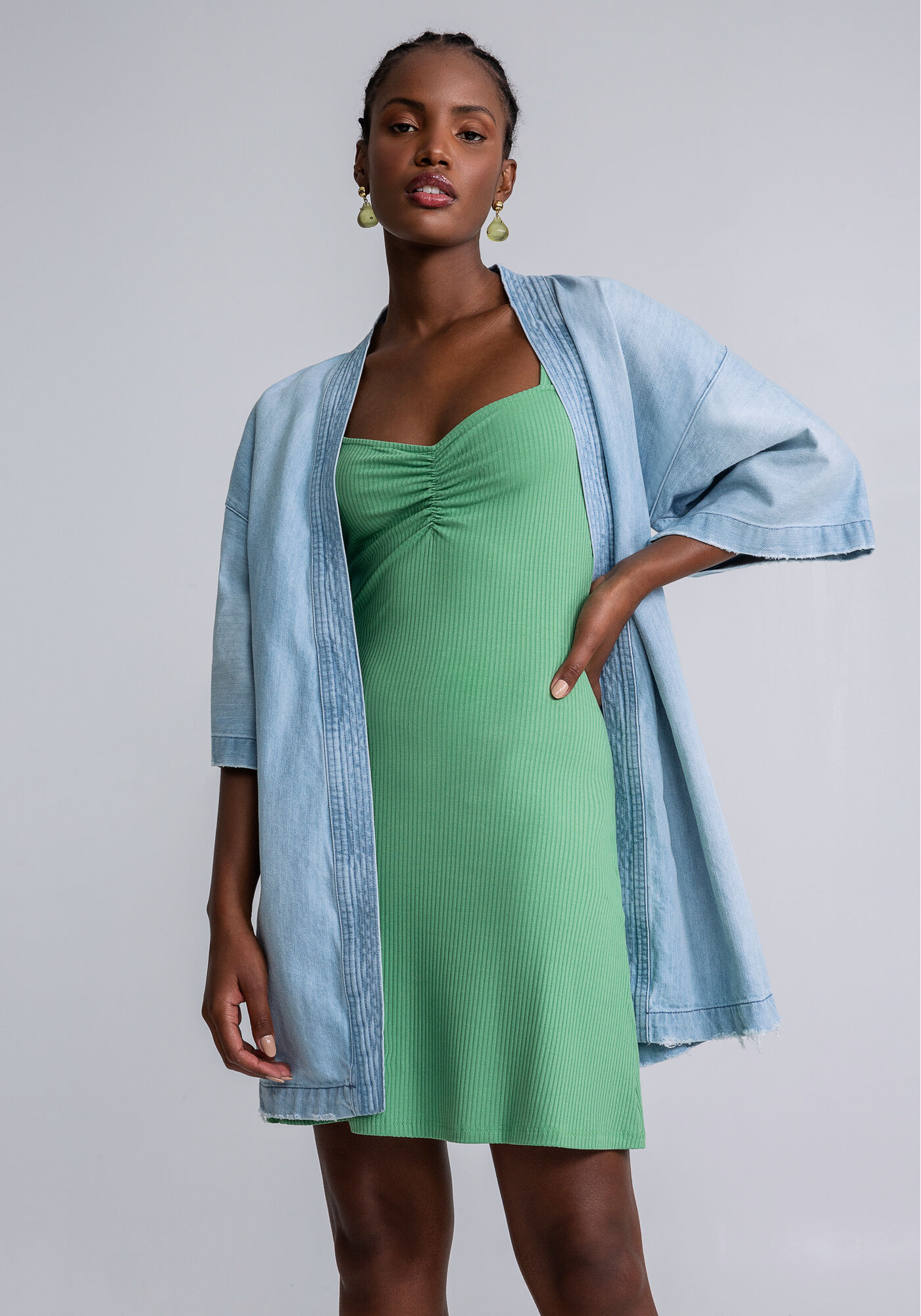 Vestido Curto Franzido Busto, , large.