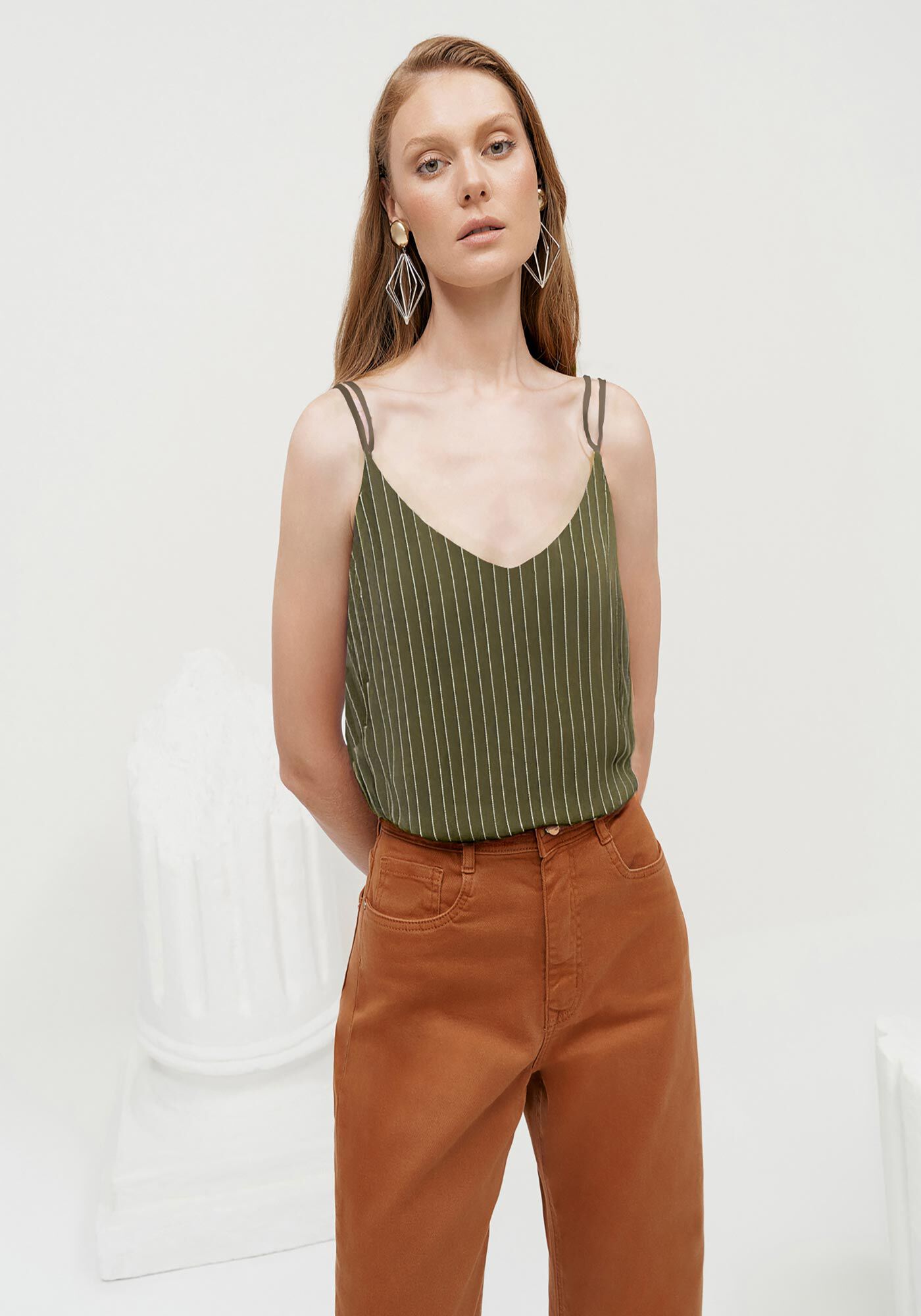 Blusa com Al&ccedil;as em Viscose Estampada, , large.