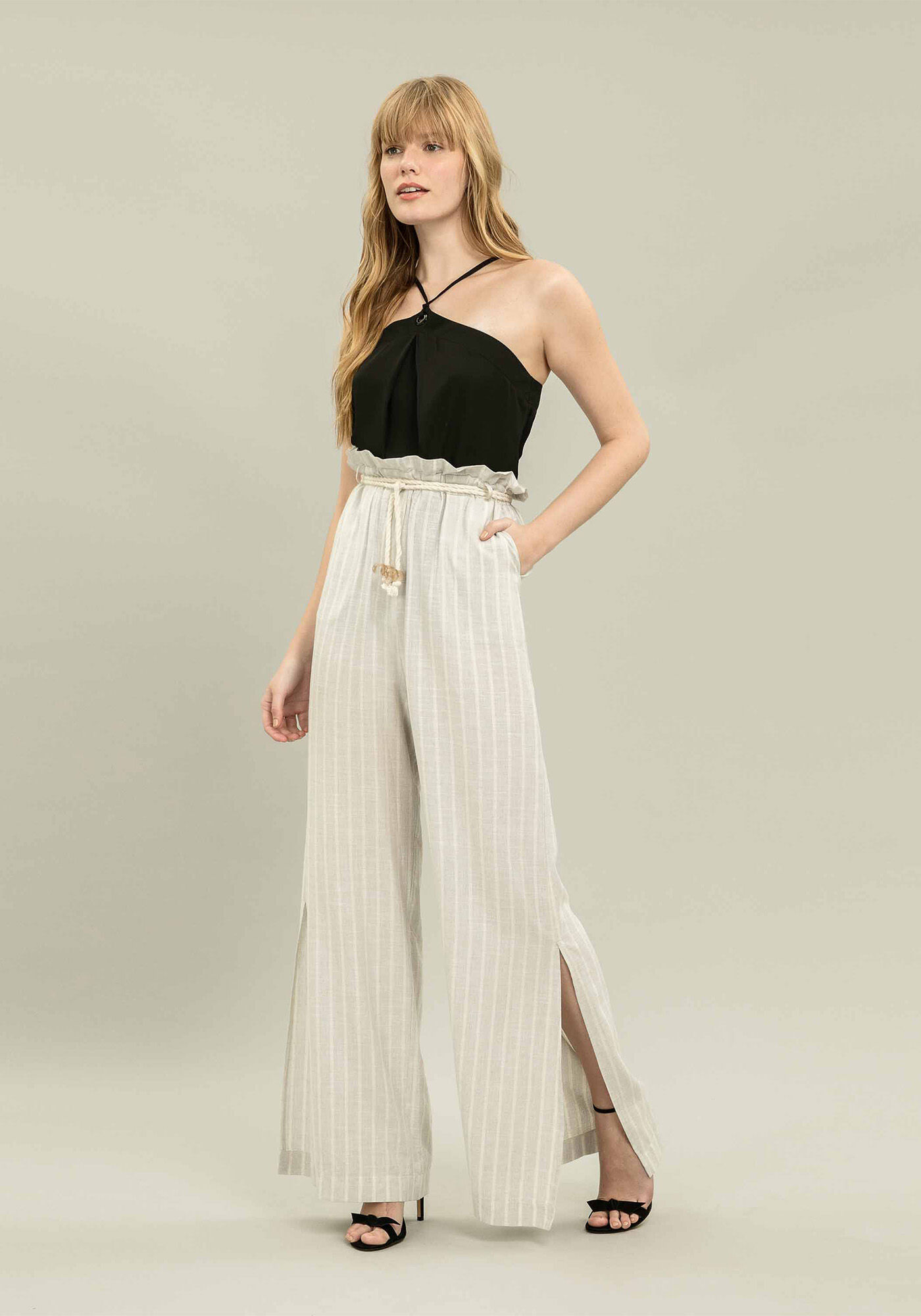 Blusa com Al&ccedil;a Lisa com Prega, , large.