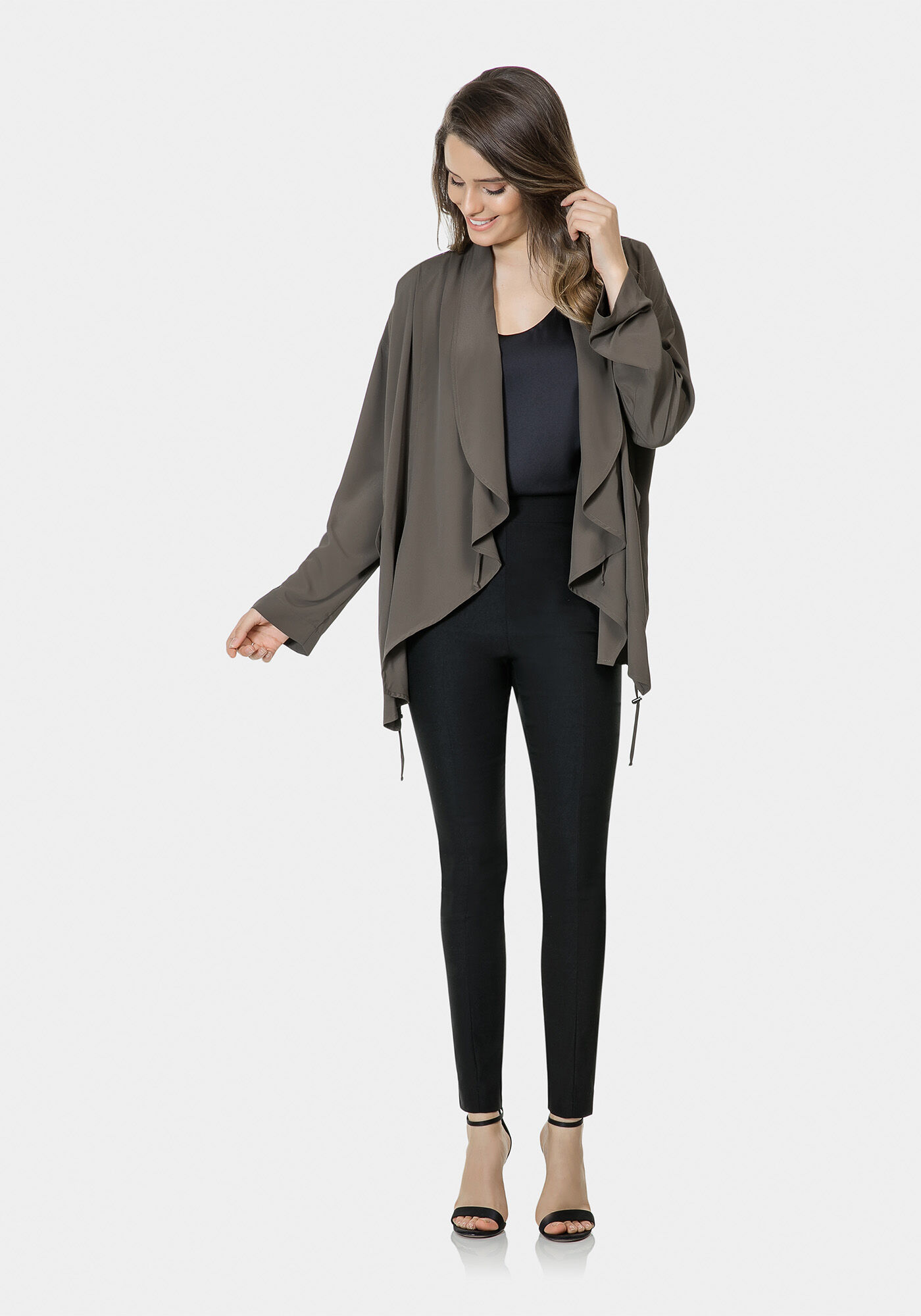 Jaqueta Ampla em Tecido, , large.