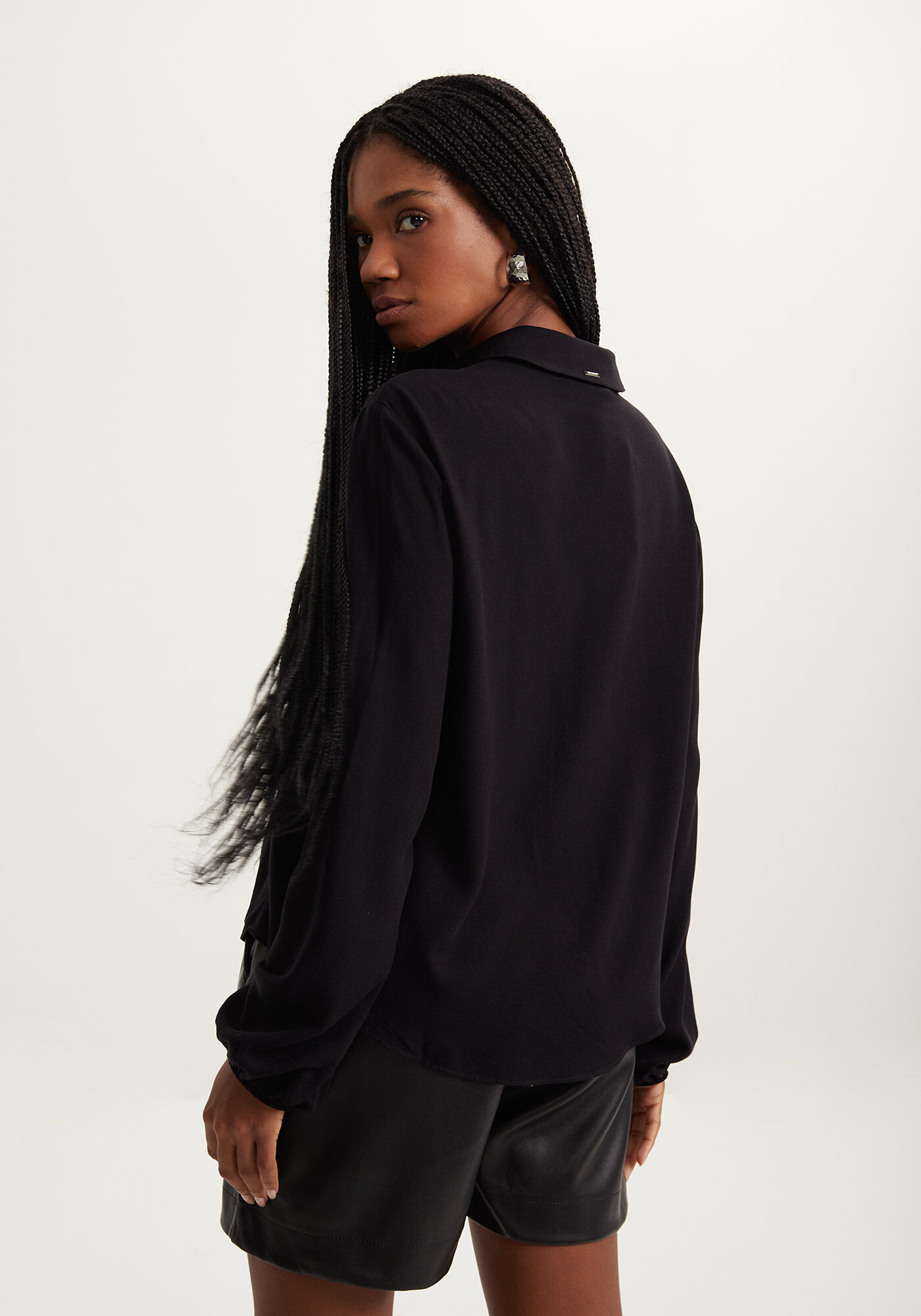 Camisa de Manga Longa Com Gola E Bot&otilde;es, , large.