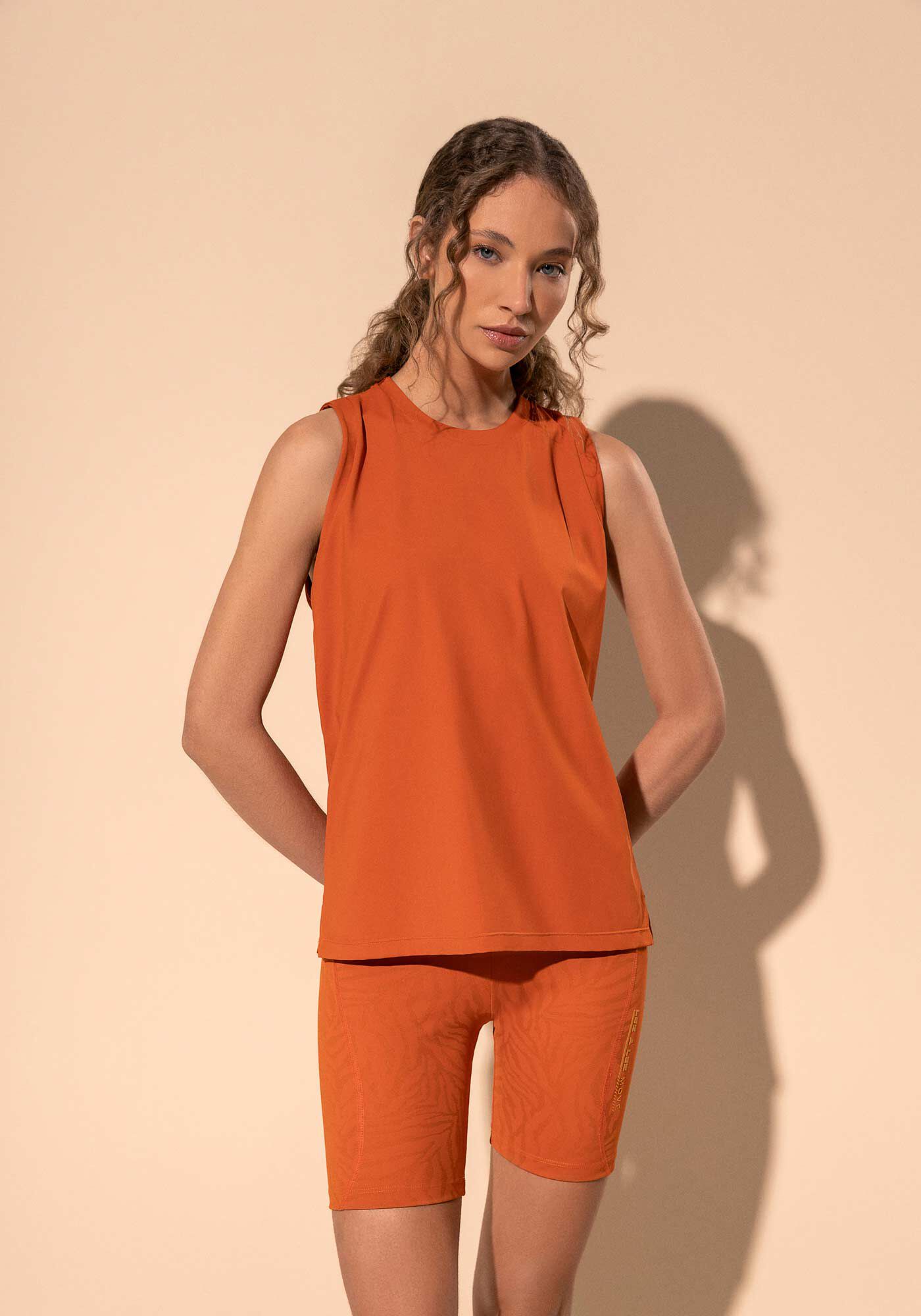 Blusa Sem Mangas Com Prote&ccedil;&atilde;o Solar Move, MARROM TERRACOTA, large.