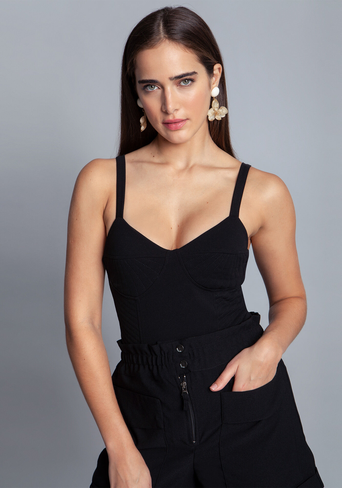 Body Malha Malica Crepe Com Al&ccedil;a, , large.