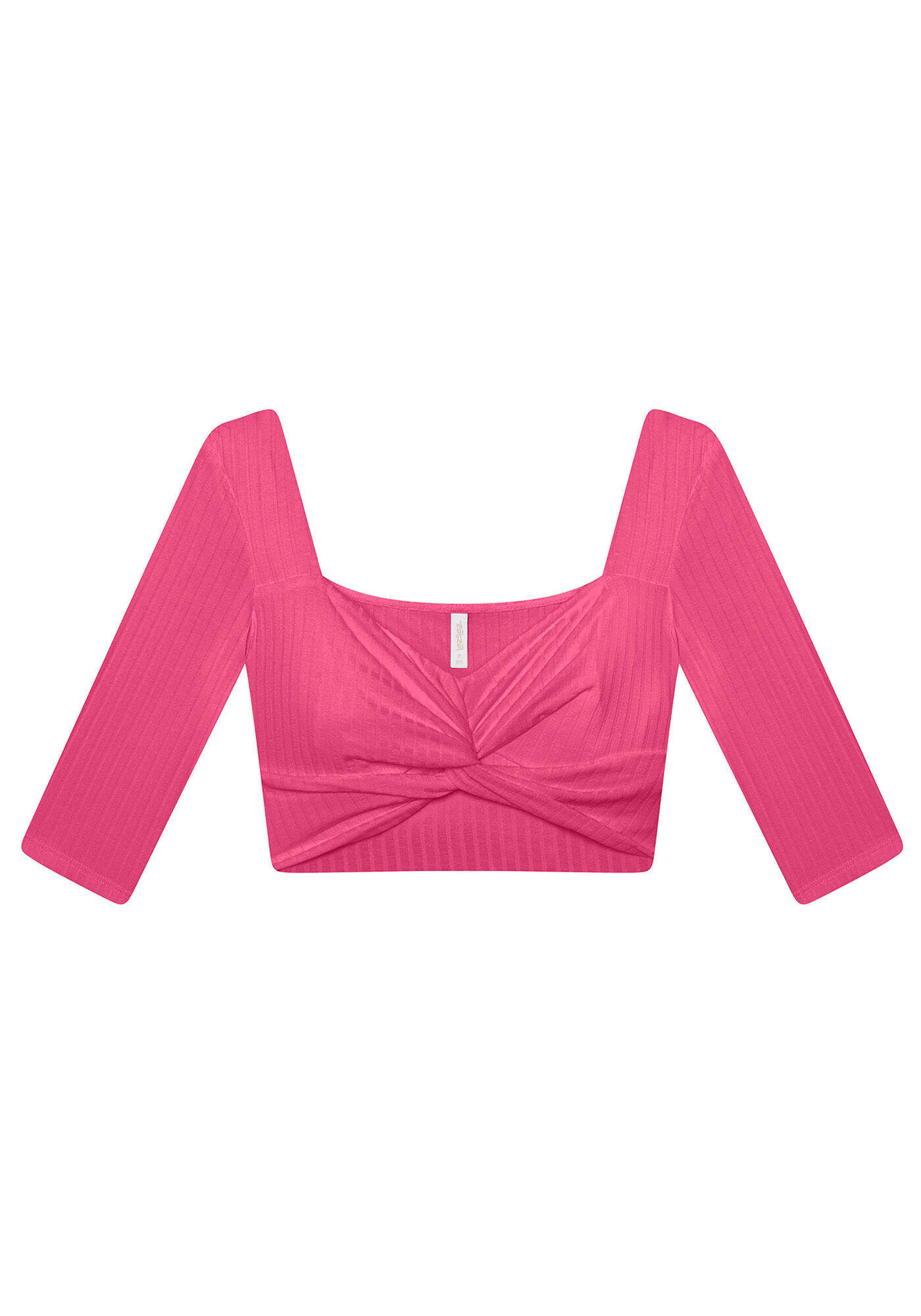 Blusa Malha Canelado Tracy Cropped, , large.