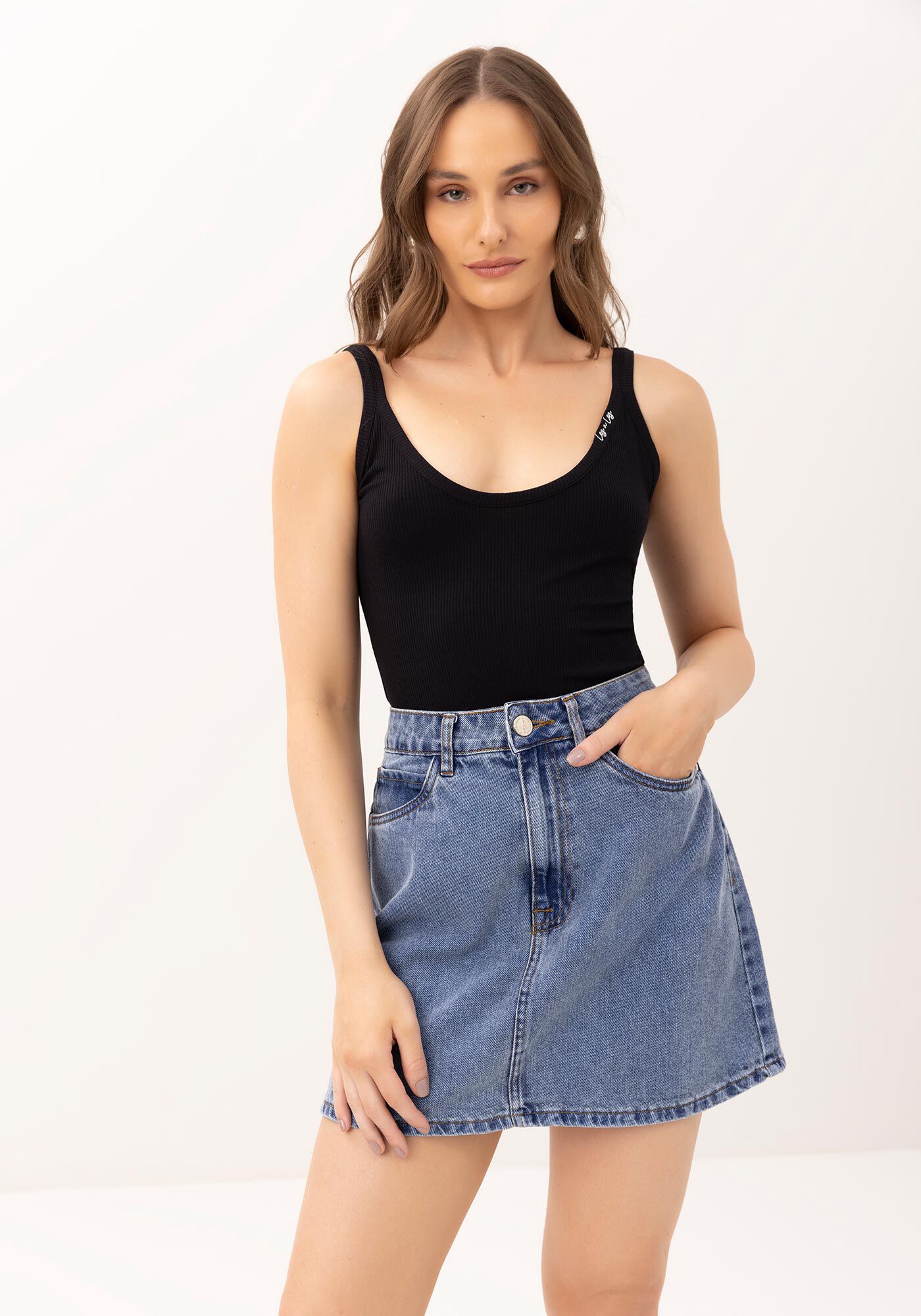 Blusa com Al&ccedil;as Canelada Basic, , large.