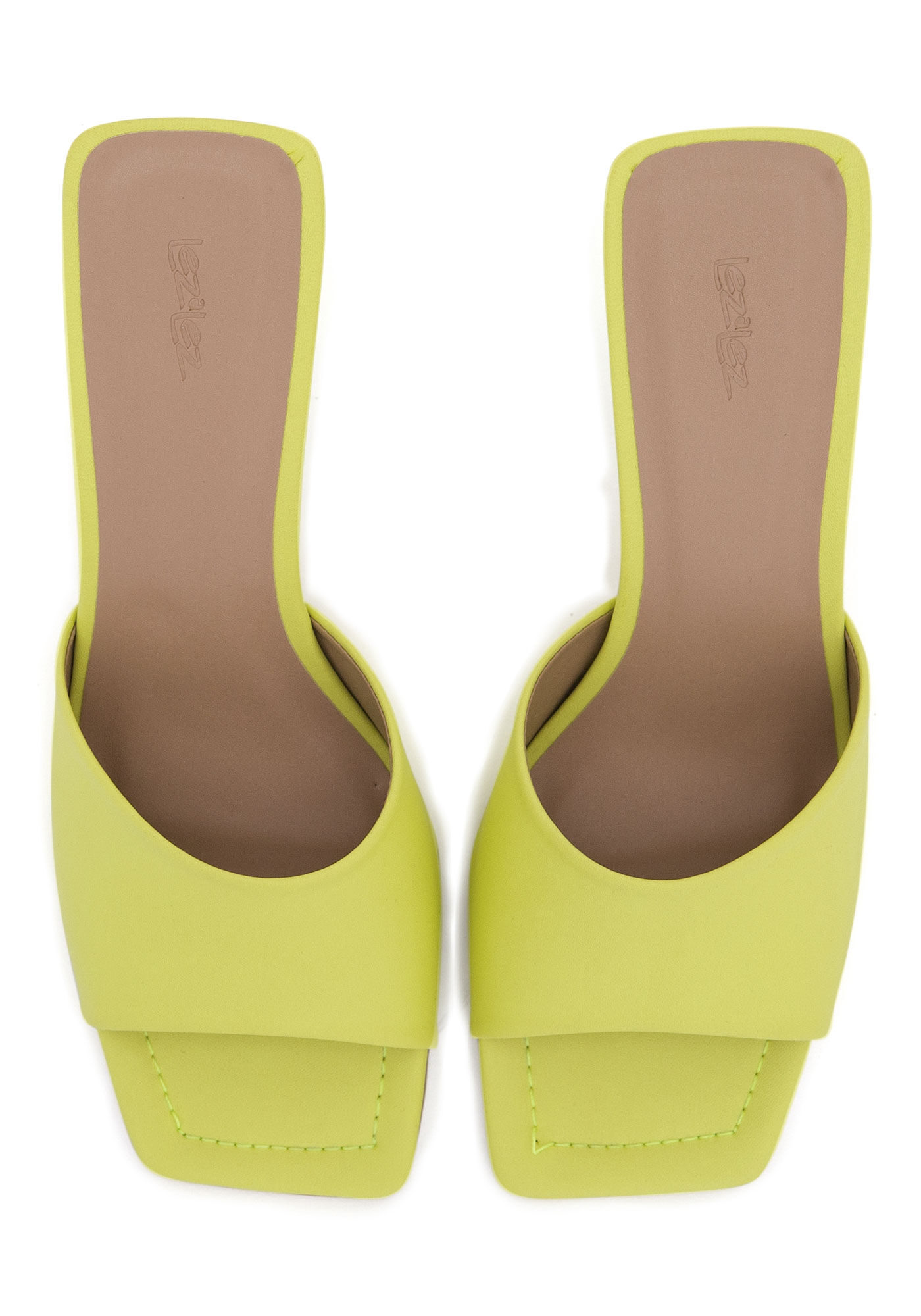 Sand&aacute;lia Mule em Couro com Salto Fino, , large.