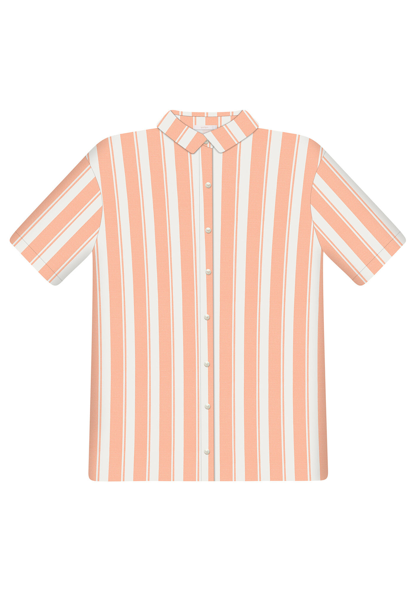 Camisa Tecido Rayon Bali Manga Curta, , large.