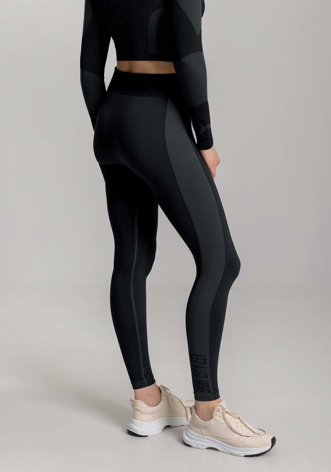 Cal&ccedil;a Legging De Cintura Alta Em Malha Seamless Move, PRETO, large.