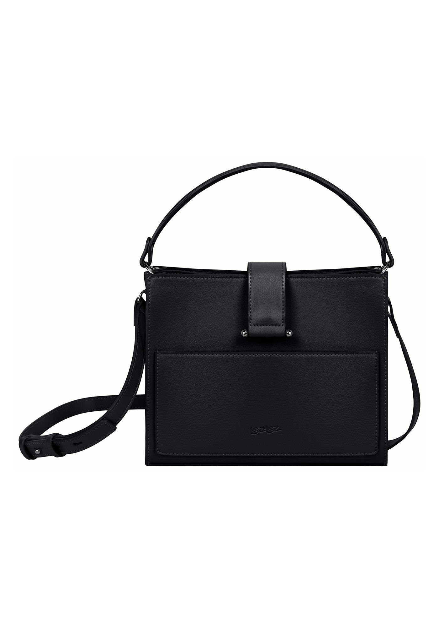 Bolsa M&eacute;dia com Detalhe Frontal e Al&ccedil;a Tiracolo, , large.