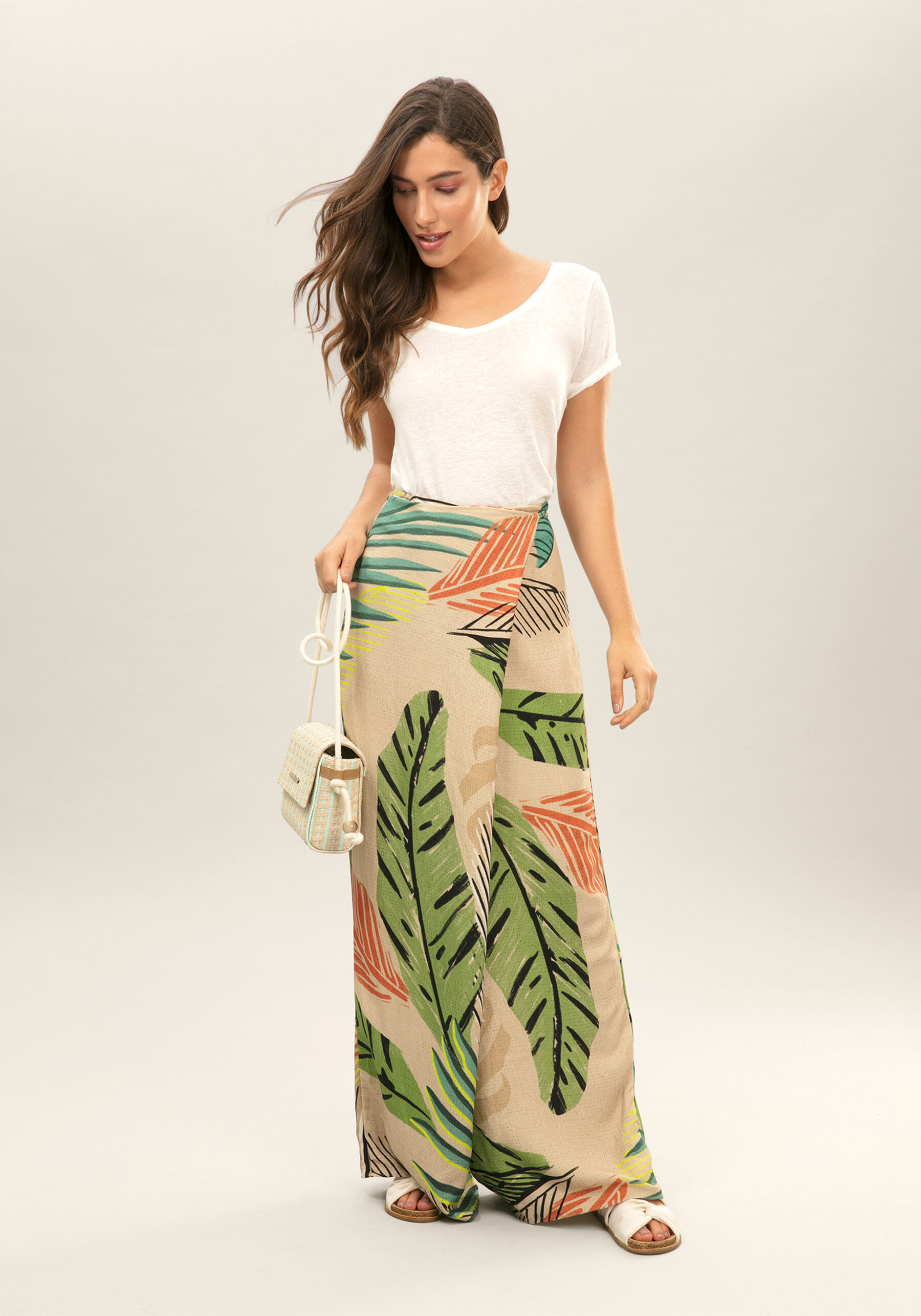 Calça Pantacourt Estampa, . Calça Pantacourt Estampa, , large.