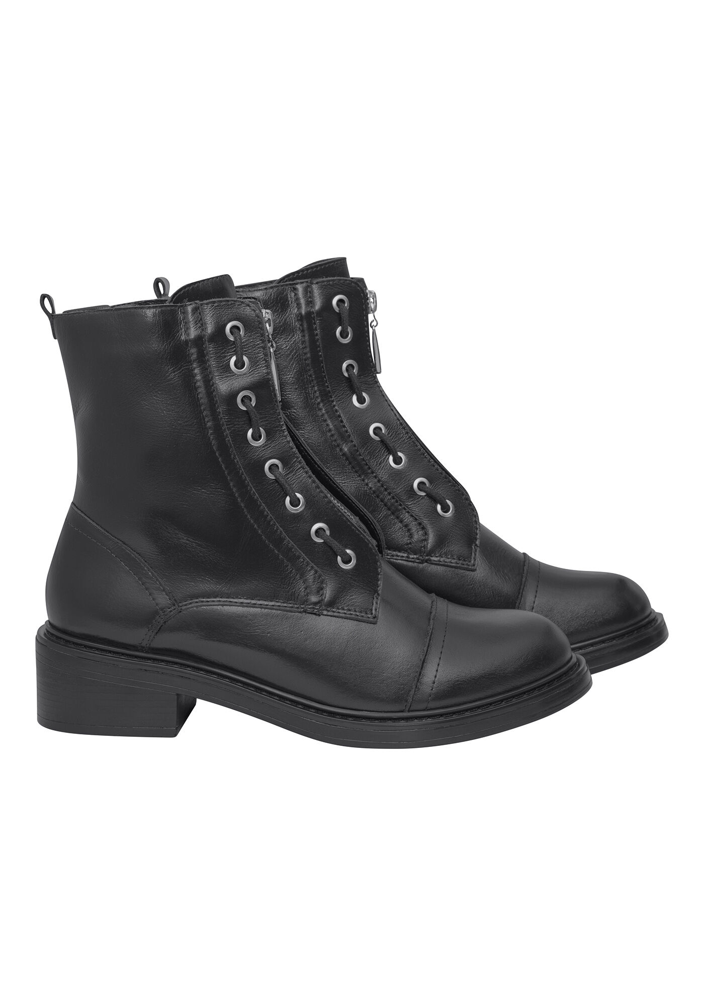 Coturno de couro com ziper discount