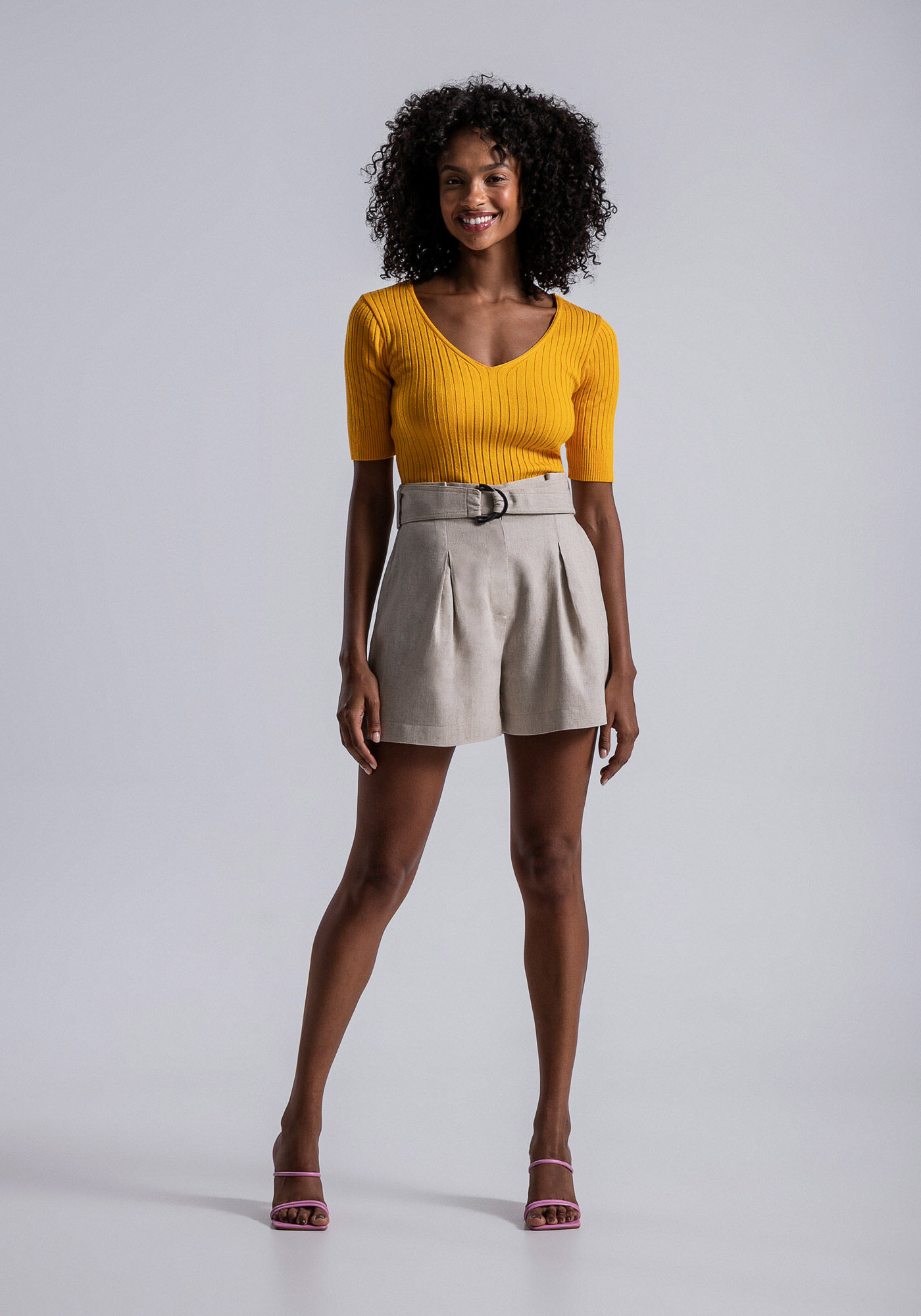 Blusa com short cintura alta online