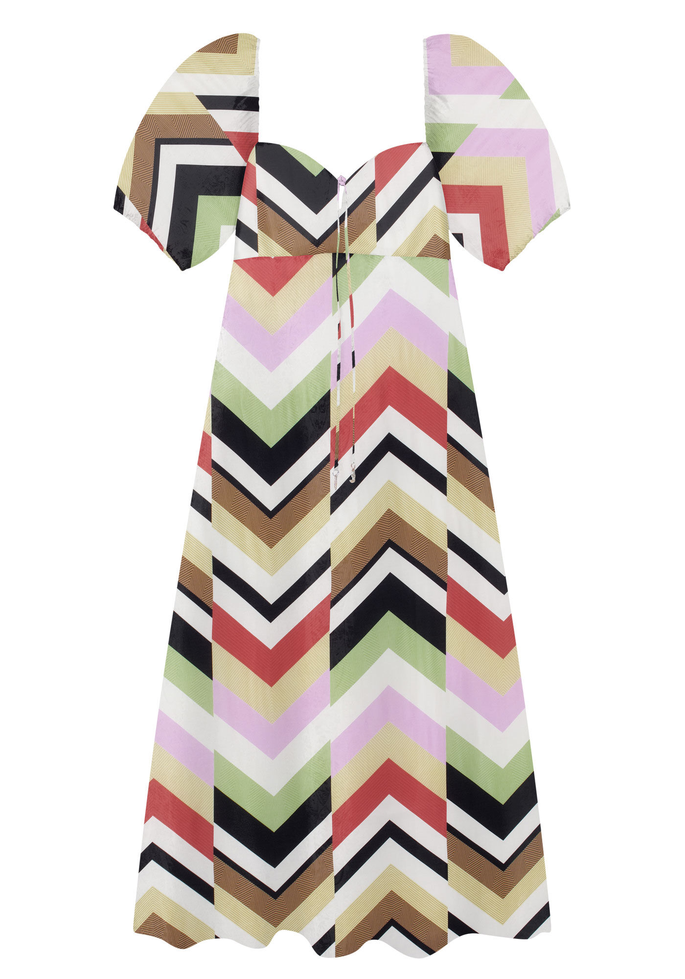 Vestido Midi em Tecido Atlanta com Recorte Costas, , large.