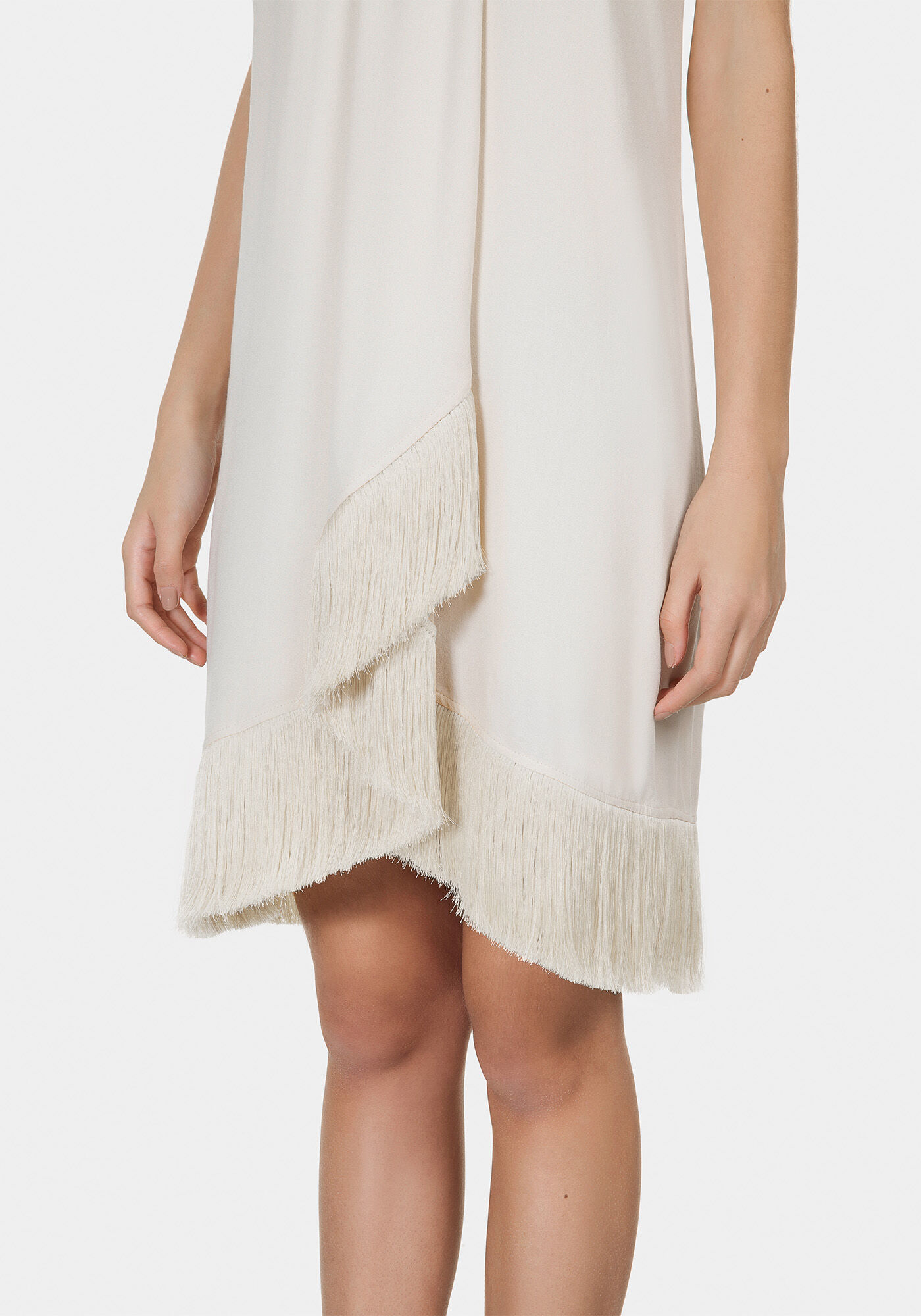 Vestido com Franjas em Tecido, , large.