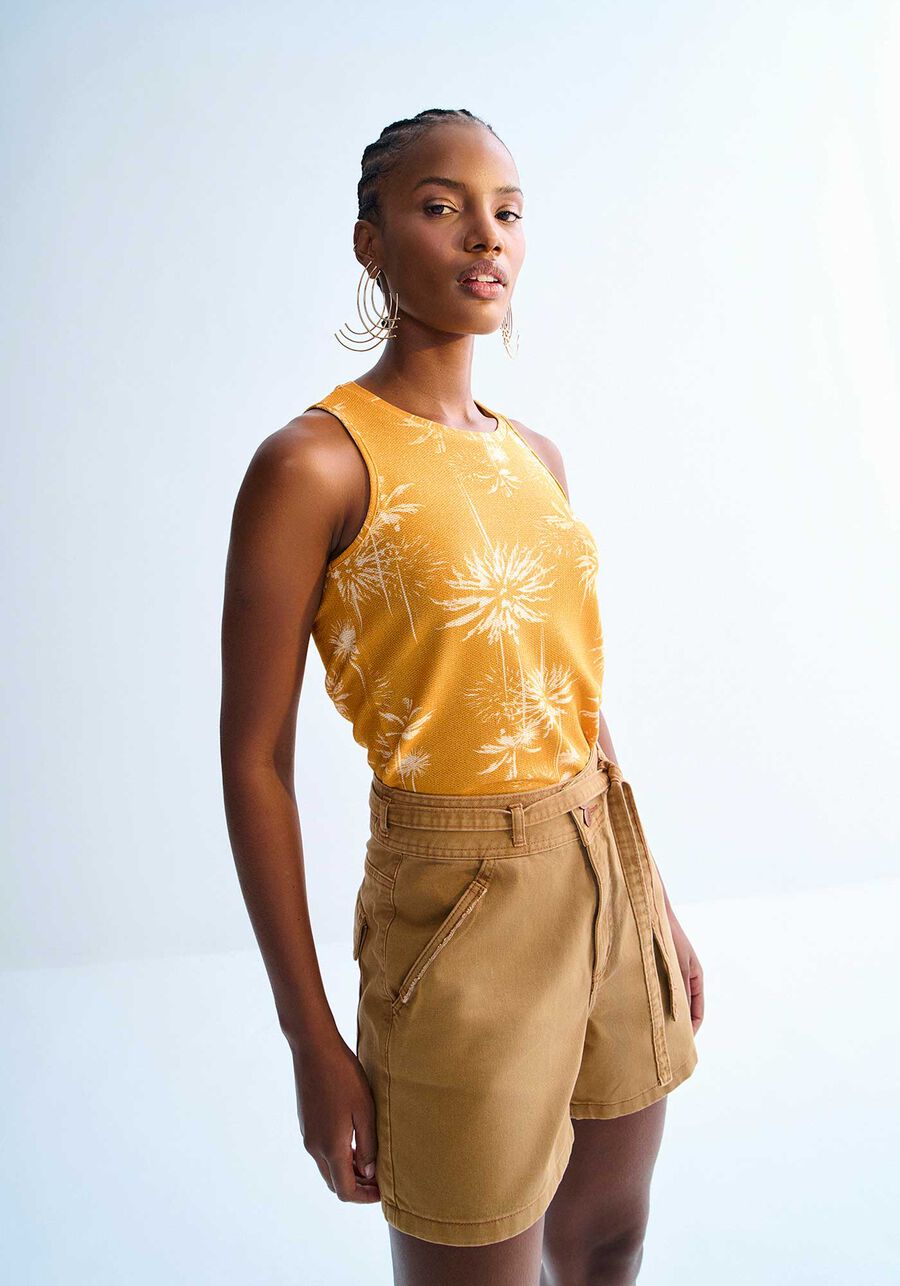 Regata Malha Lurex com Estampa, . Regata Malha Lurex com Estampa, , large.