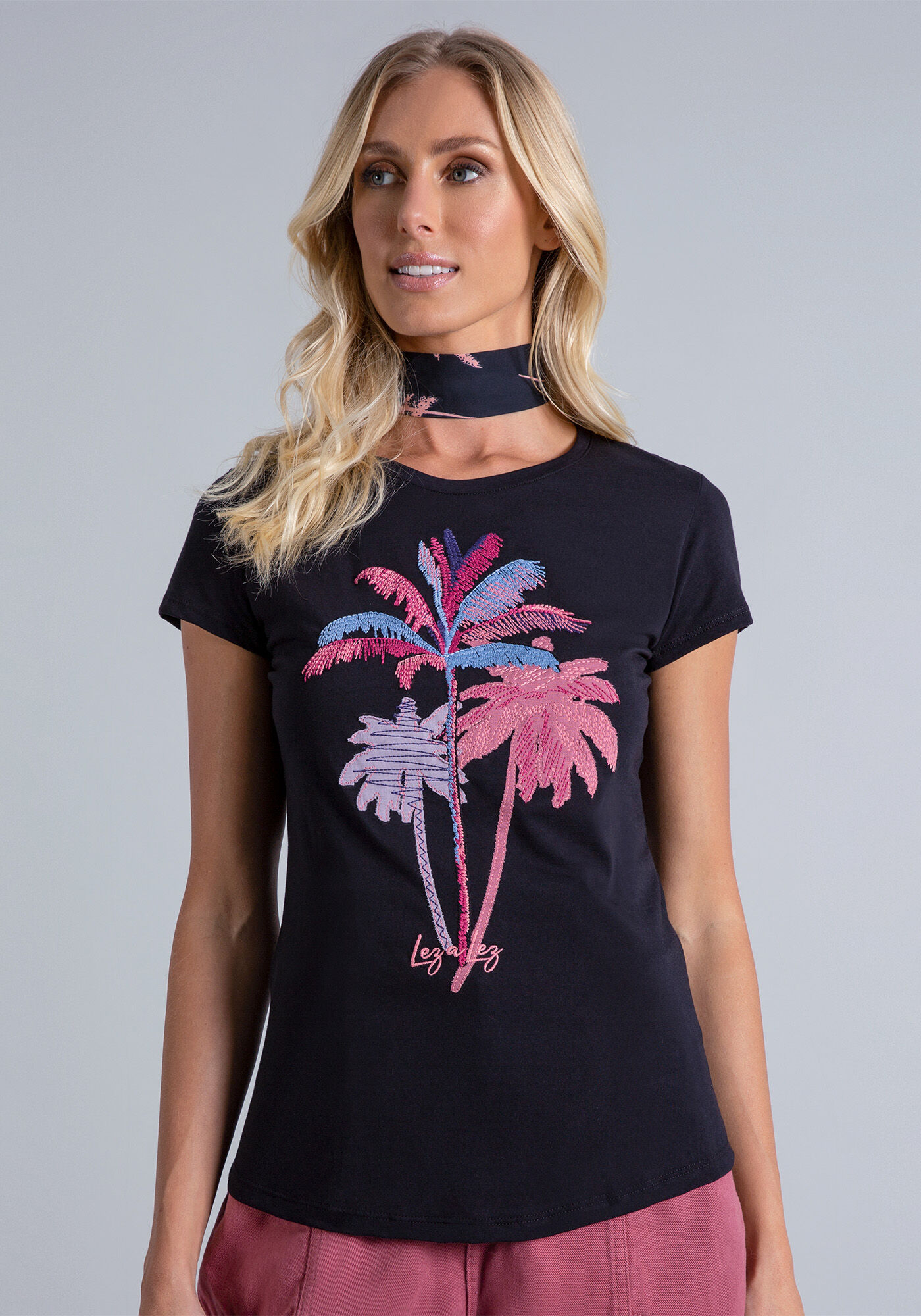 Blusa Estampada com Faixa, , large.