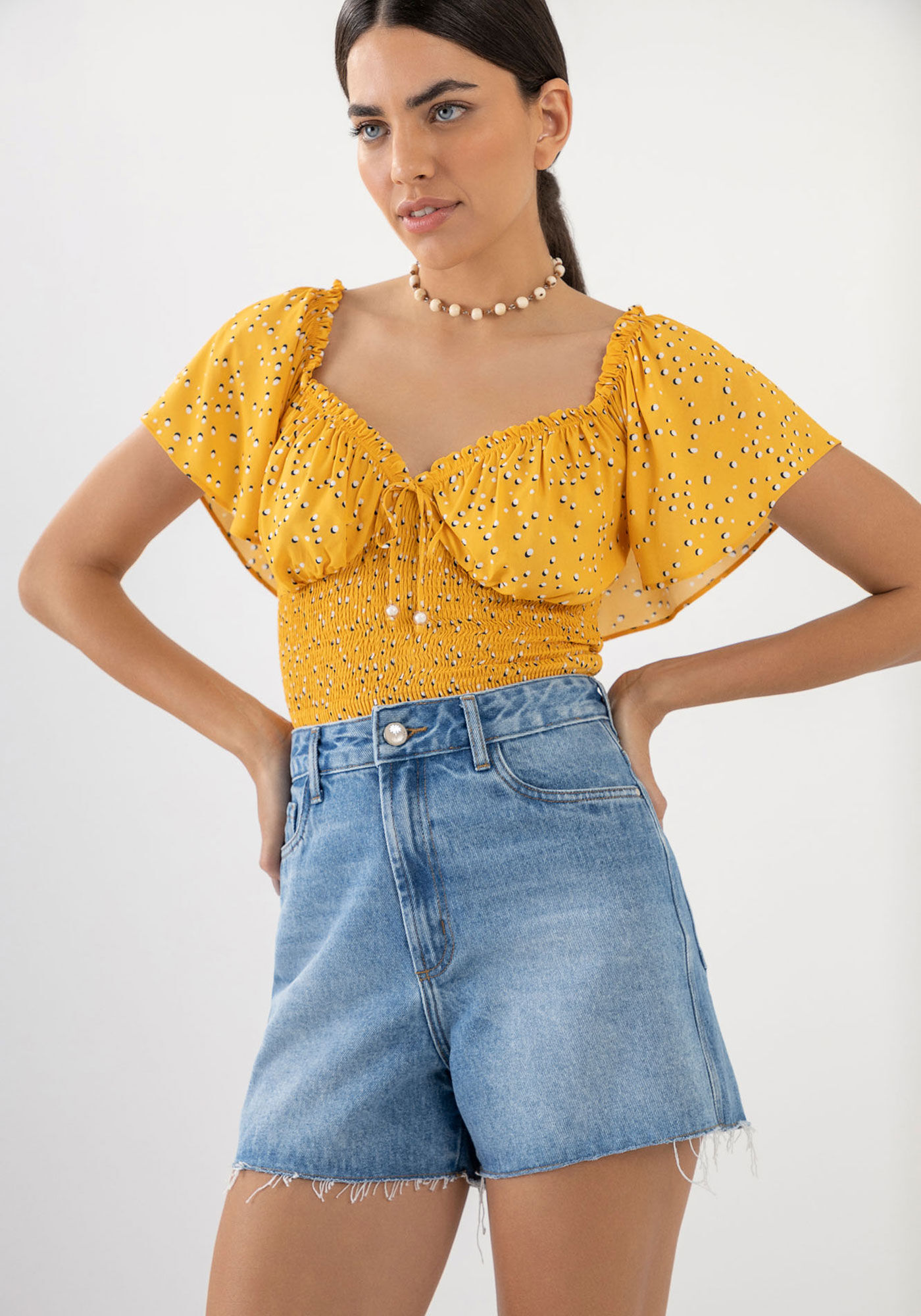 Shorts Jeans Hot Pant Super Alto, , large.