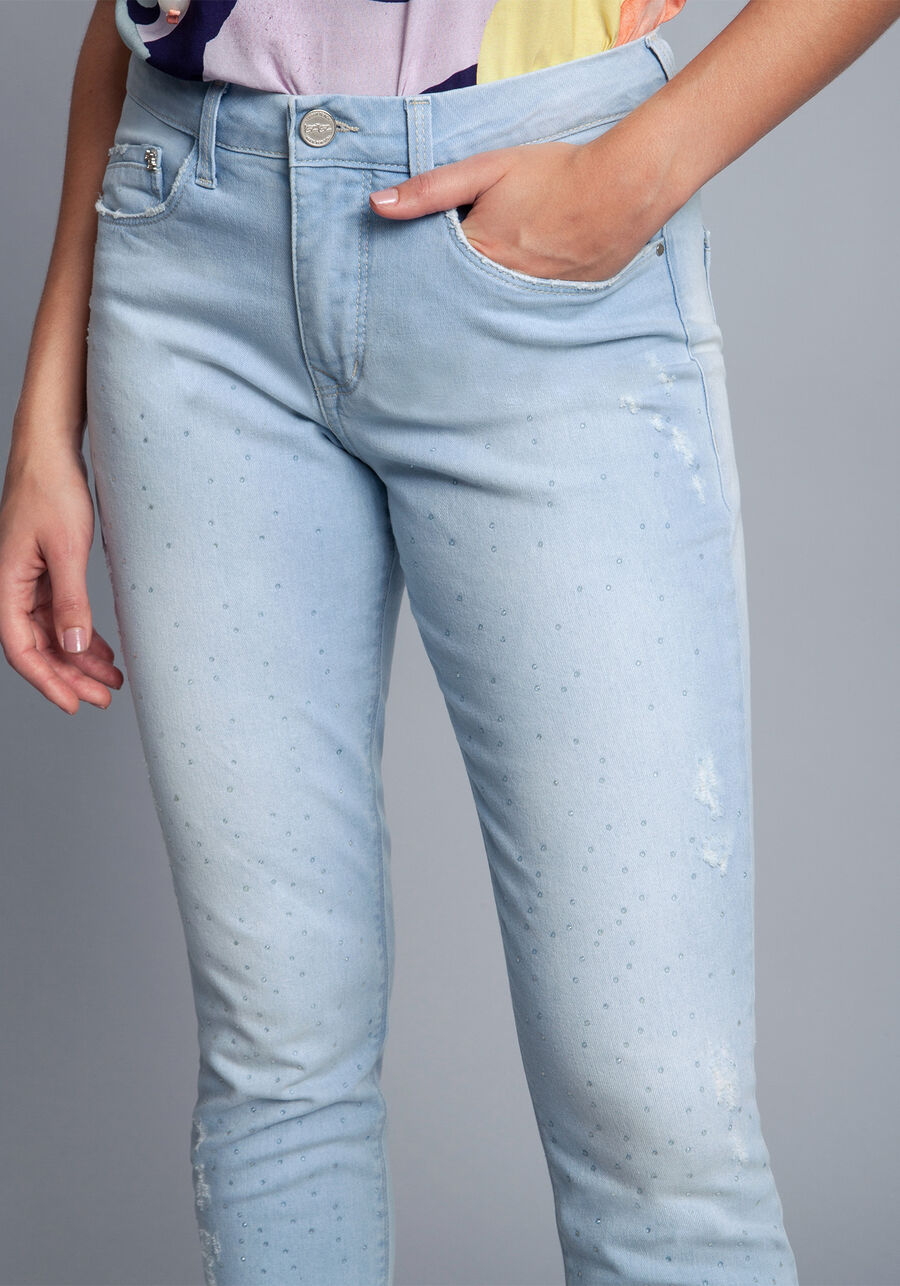 Calça Jeans Skinny Com Elastano Cropped Bali, , large.