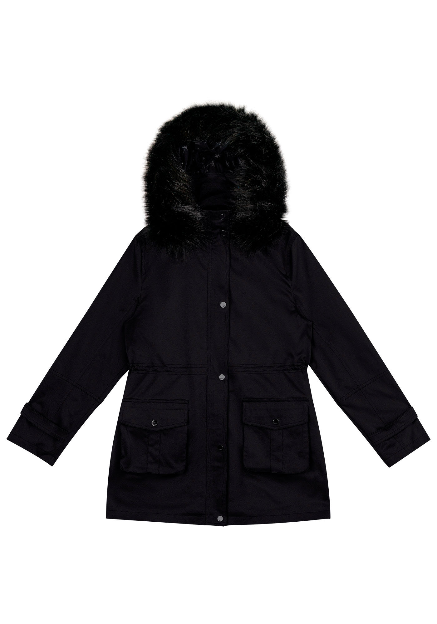 Casaco Alongado com Capuz Remov&iacute;vel Pelo, , large.