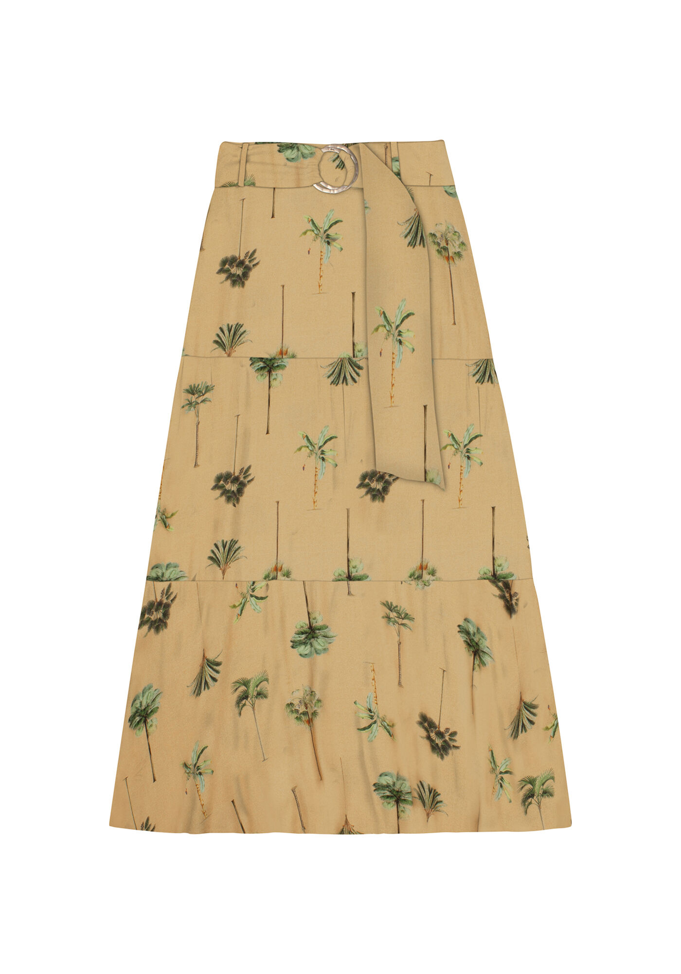 Saia Midi Cinto Estampada, ARVOREDO, large.