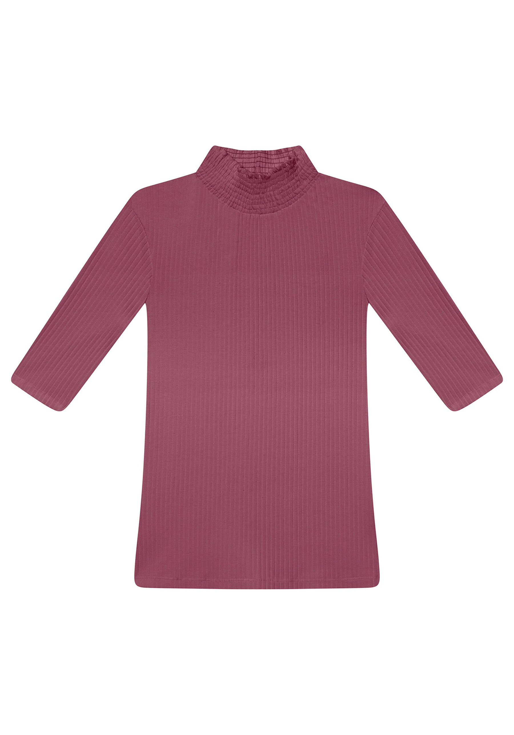 Blusa Mangas 3/4 Gola Lastex, . Blusa Mangas 3/4 Gola Lastex, , large.