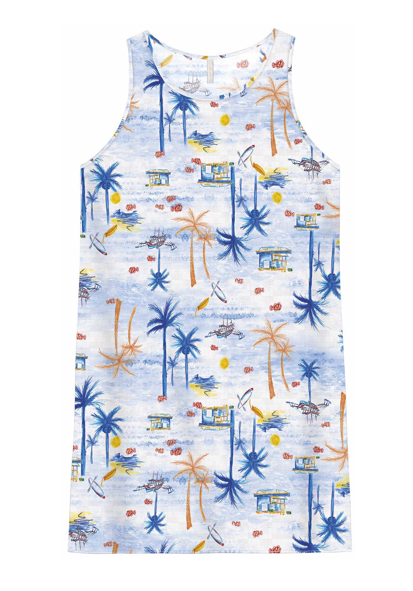 Vestido Curto em Viscose Estampado, , large.