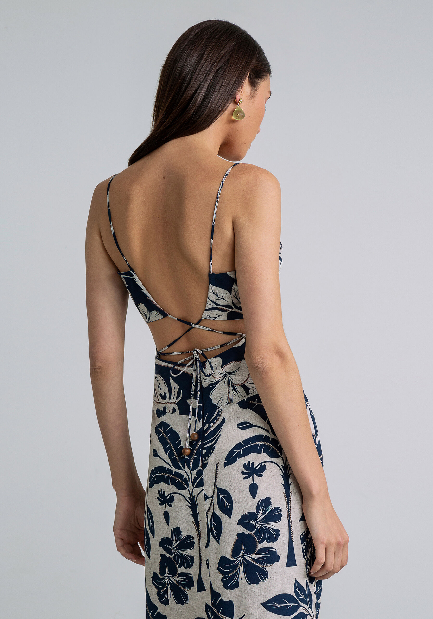 Vestido Midi Recorte Cintura Estampa, NATURALIDADE. Vestido Midi Recorte Cintura Estampa, NATURALIDADE, large.