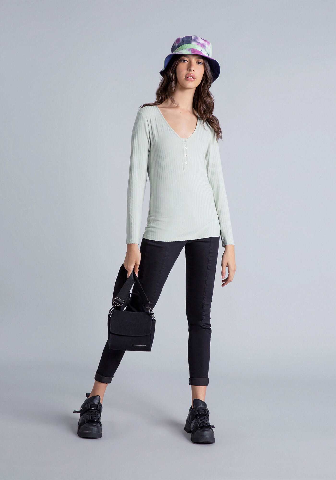 Blusa Manga Longa Bot&otilde;es, , large.