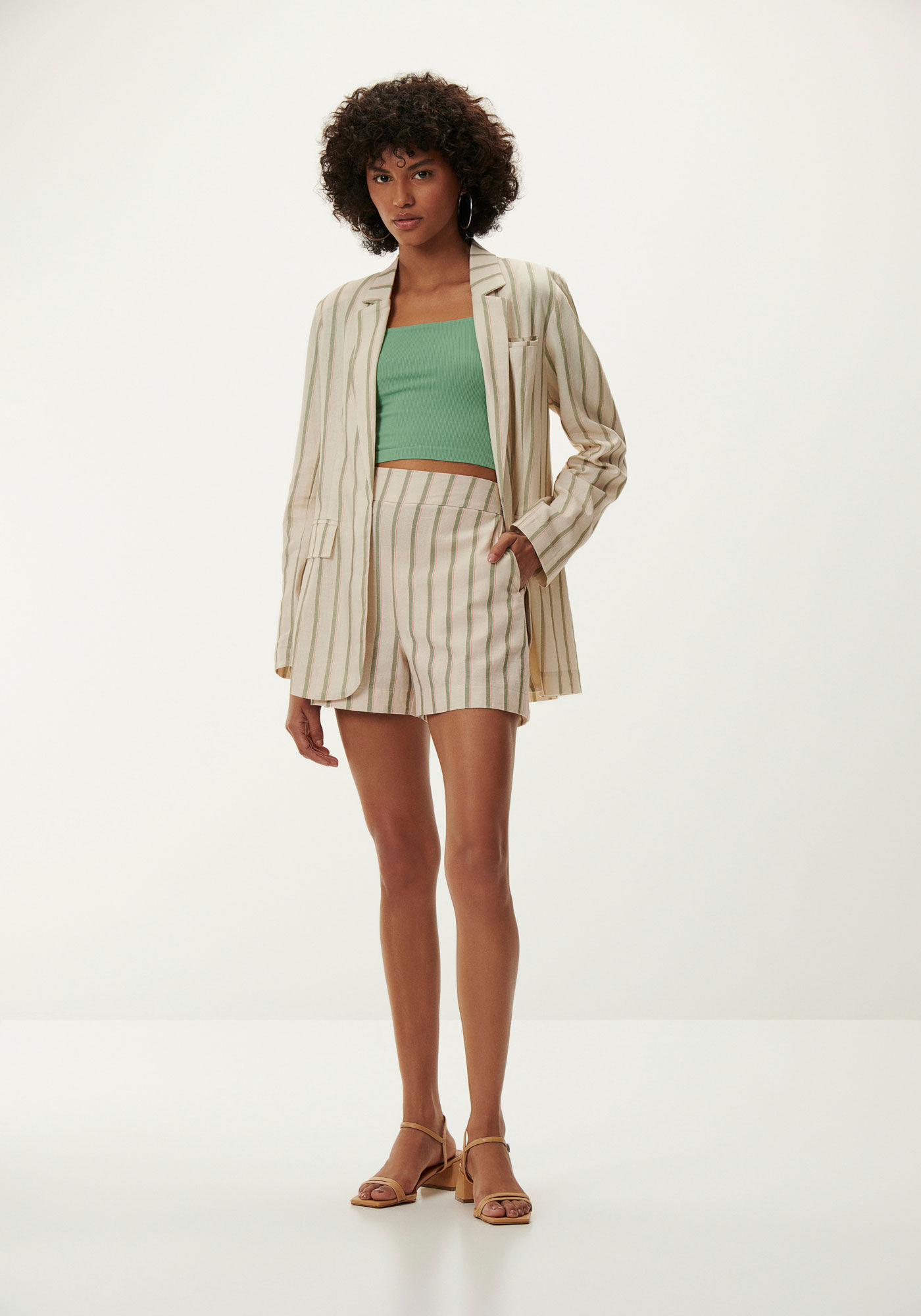 Blusa Cropped Canelada com Decote Quadrado, , large.