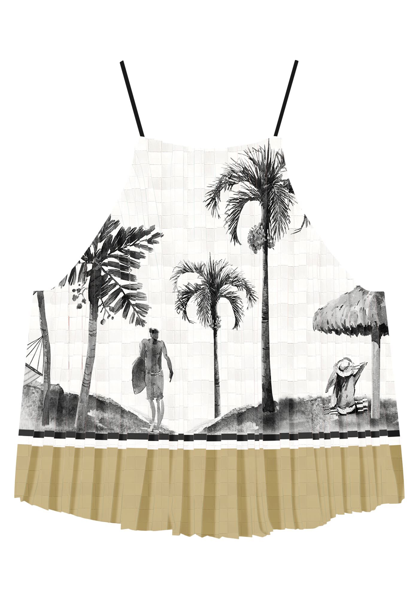 Blusa com Al&ccedil;as em Tecido Poly Plissada, , large.