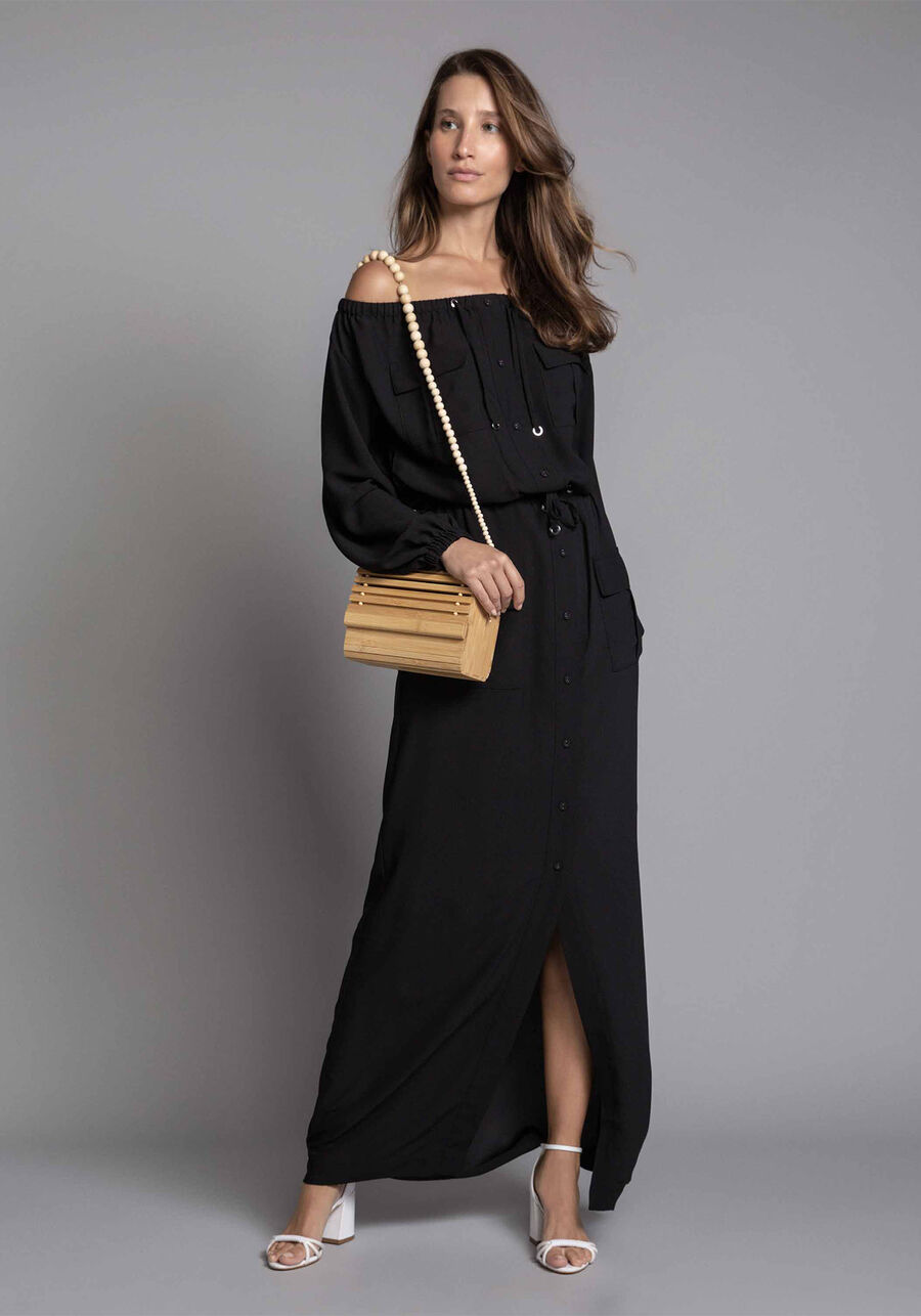 Vestido Longo Manga Longa, . Vestido Longo Manga Longa, , large.