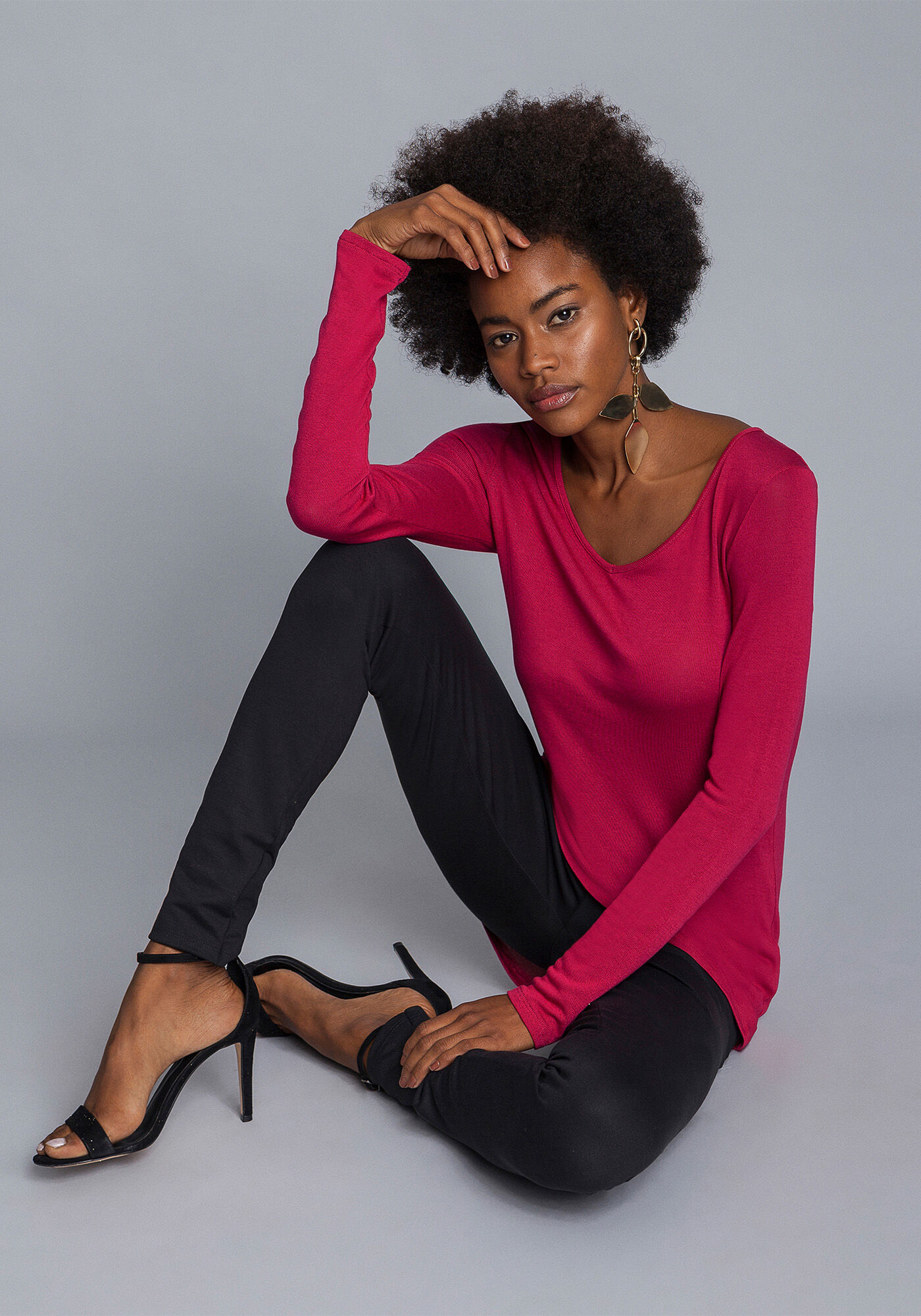 Blusa Manga Longa B&aacute;sica, , large.