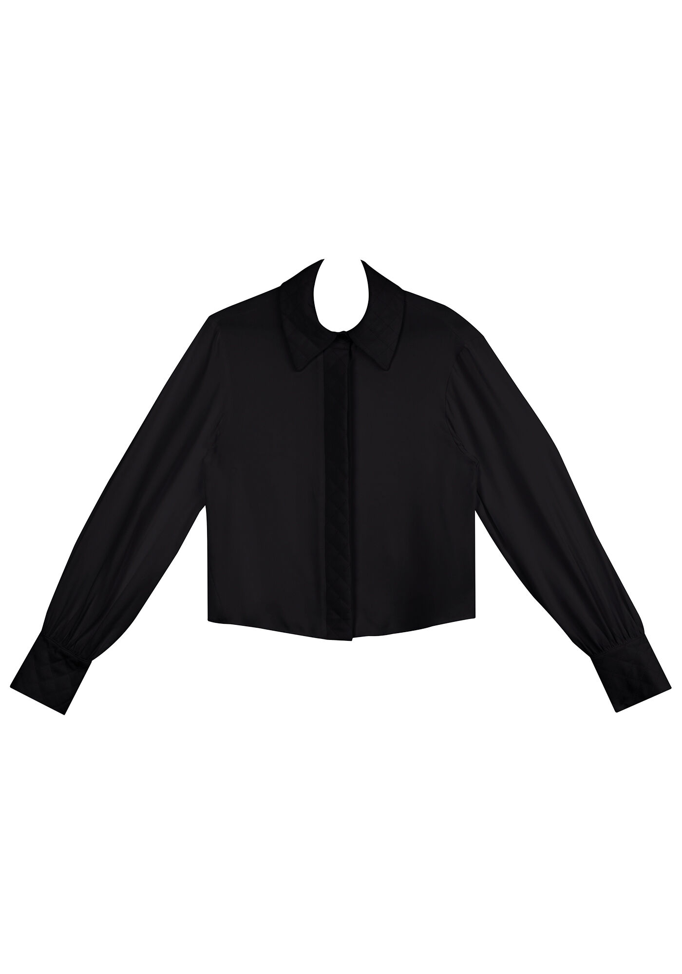 Camisa em Viscose com Manga Longa Bufante, , large.