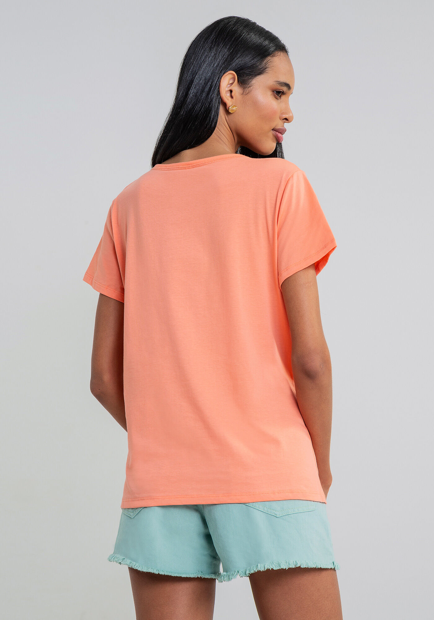 Blusa Manga Curta Estampada, , large.