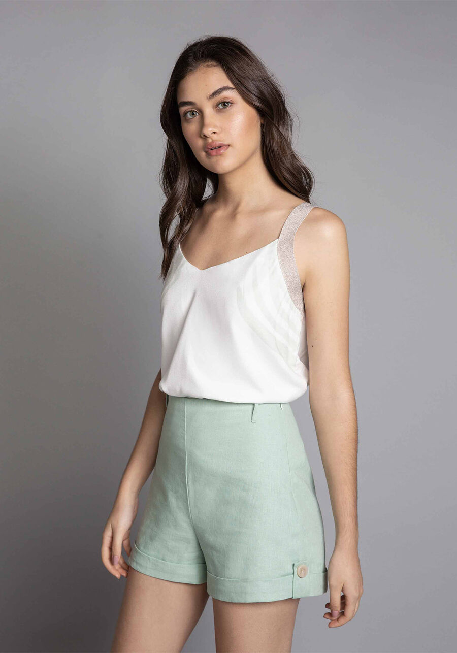 Blusa com Alças Retilínea, . Blusa com Alças Retilínea, , large.