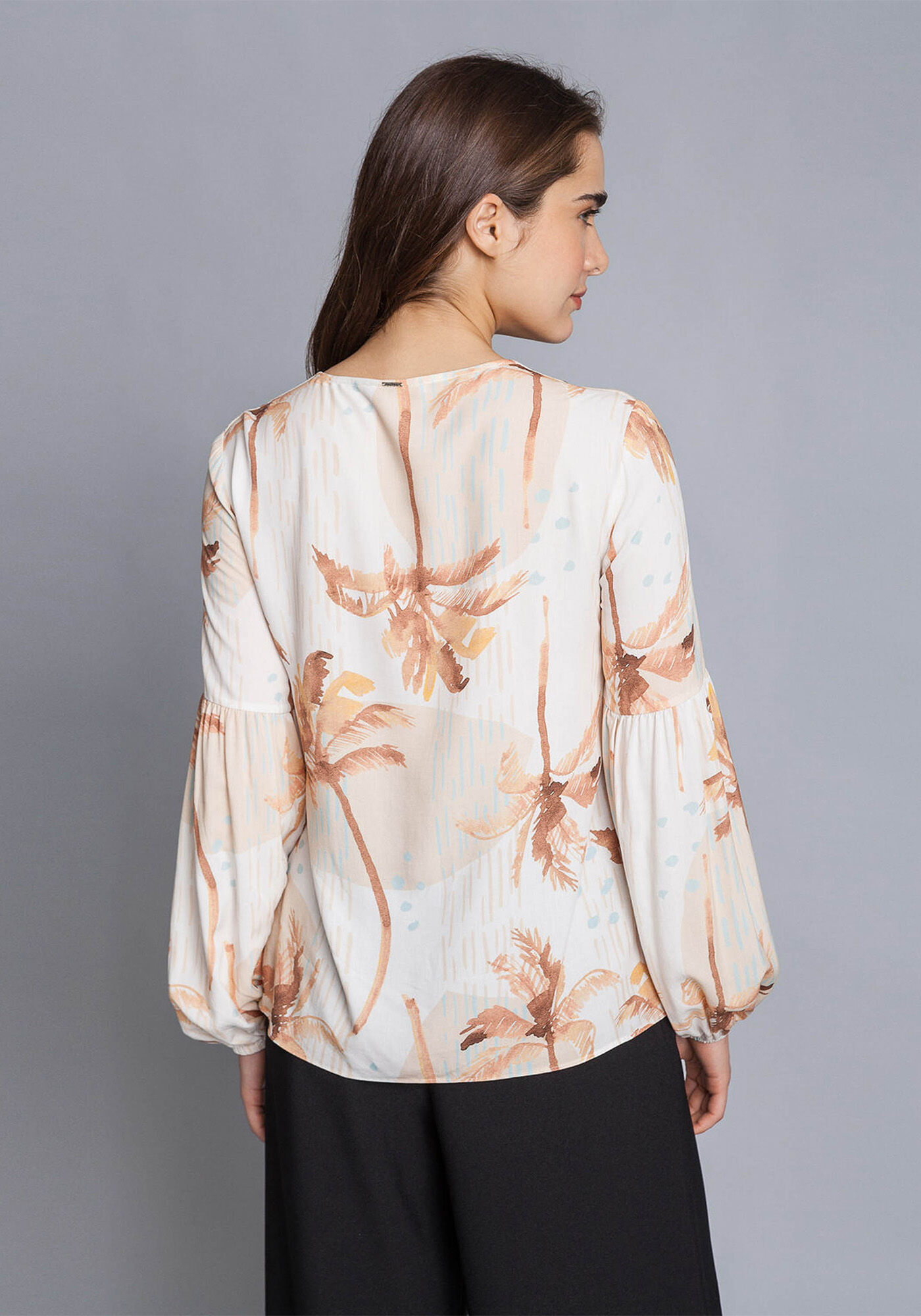 Blusa Manga Longa Estampada, , large.