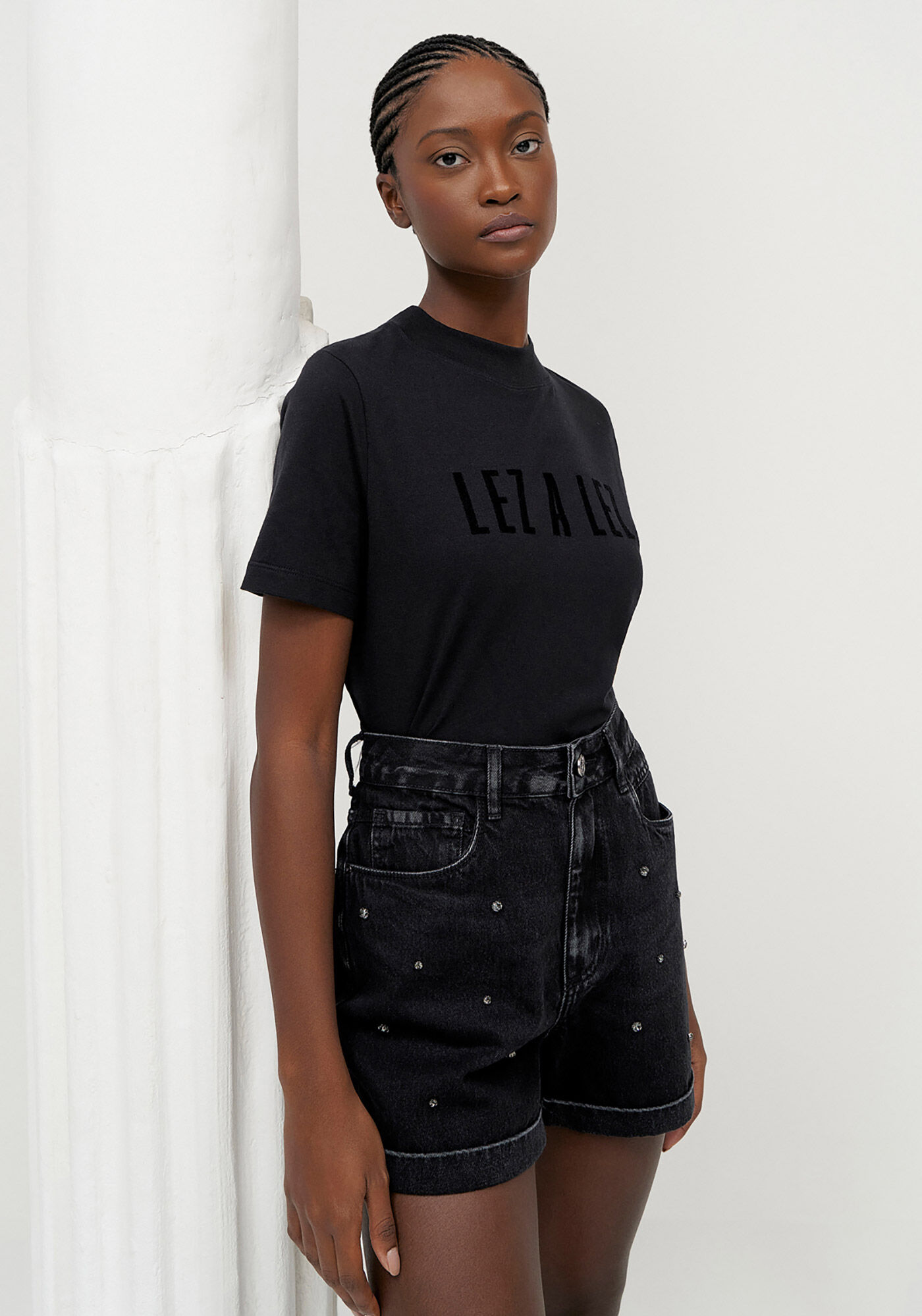 T-shirt em Malha Prime com Estampa Aveludada, PRETO REATIVO, large.