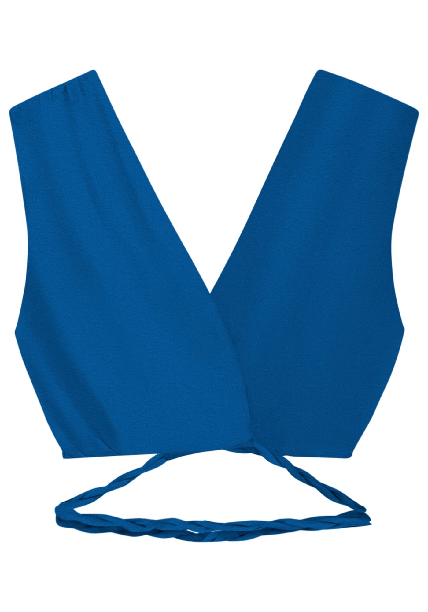 Blusa Cropped Malha com Amarra&ccedil;&atilde;o Tran&ccedil;ada, , large.