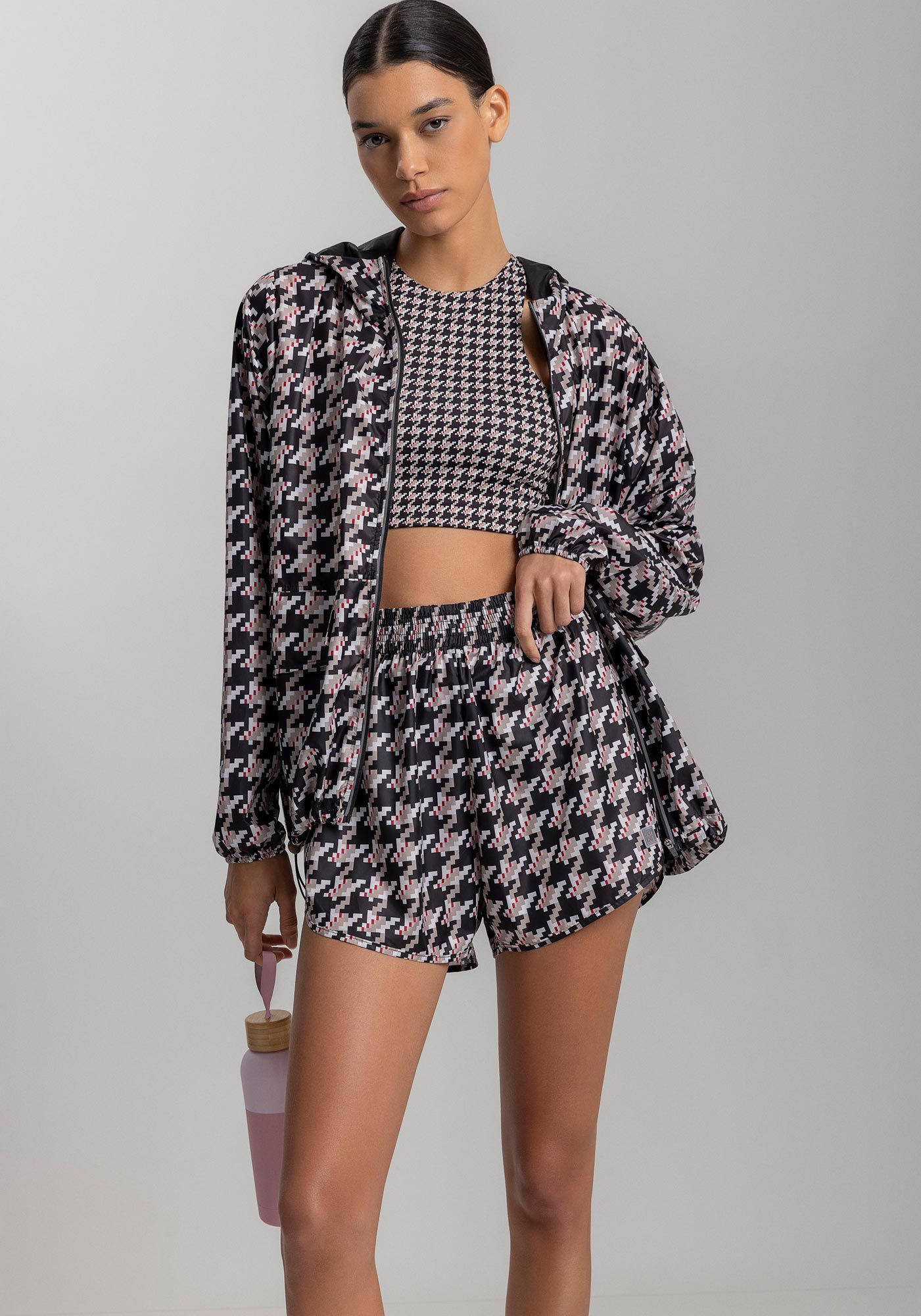 Shorts Corta Vento Estampado Com Bolso Interno Move, , large.