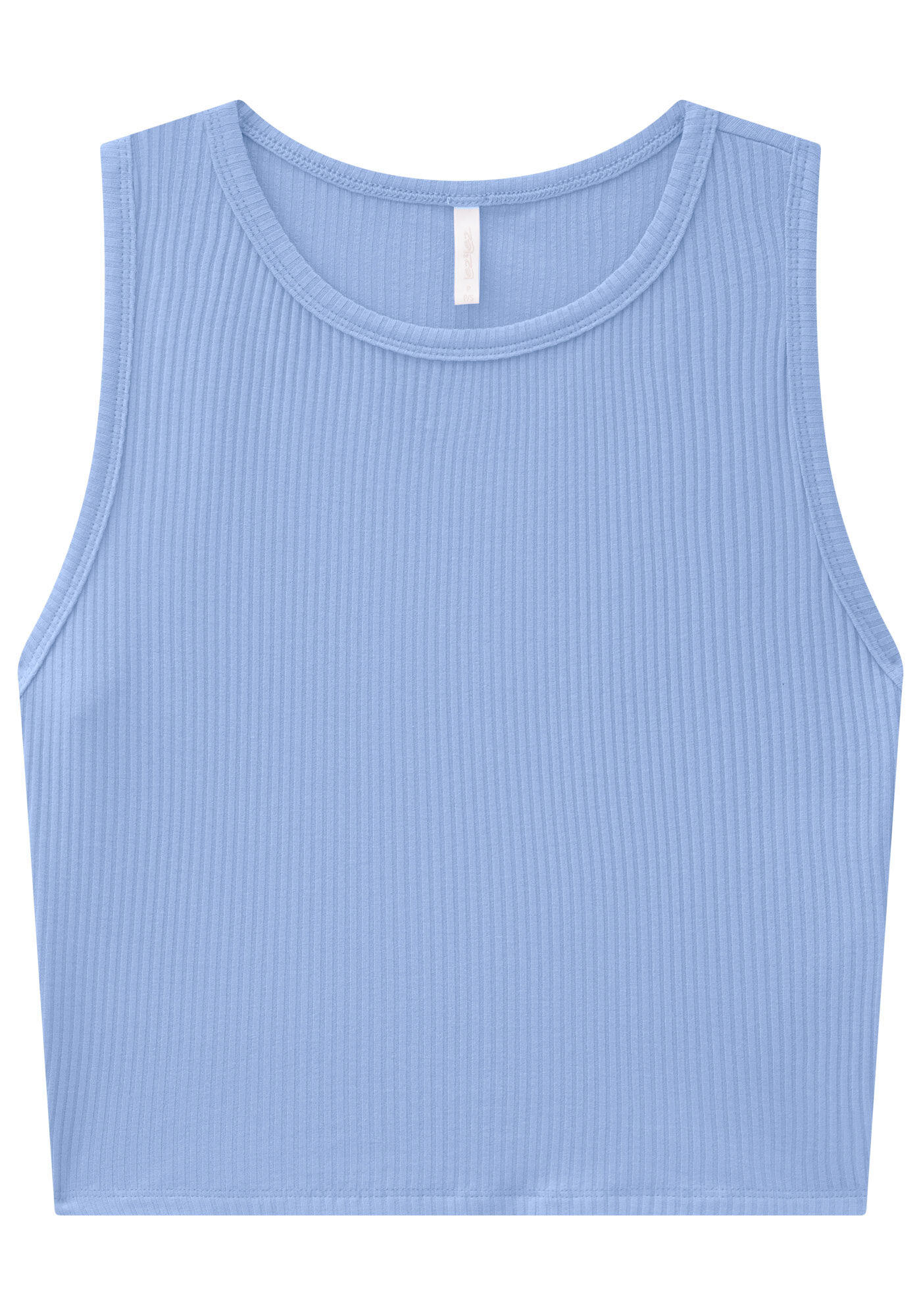 Regata Cropped Canelada B&aacute;sica, , large.