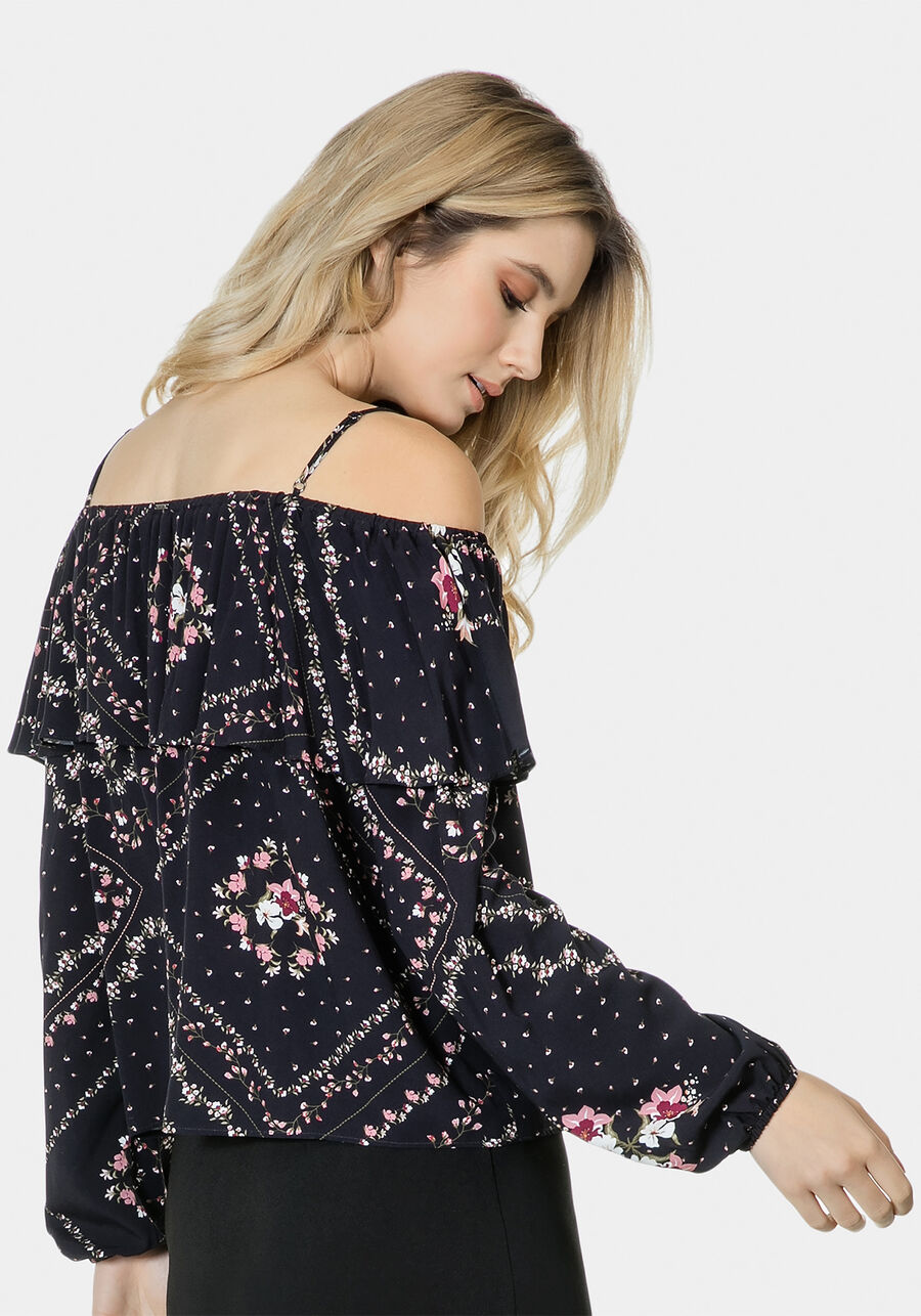 Blusa Manga Longa Estampada Tecido, . Blusa Manga Longa Estampada Tecido, , large.