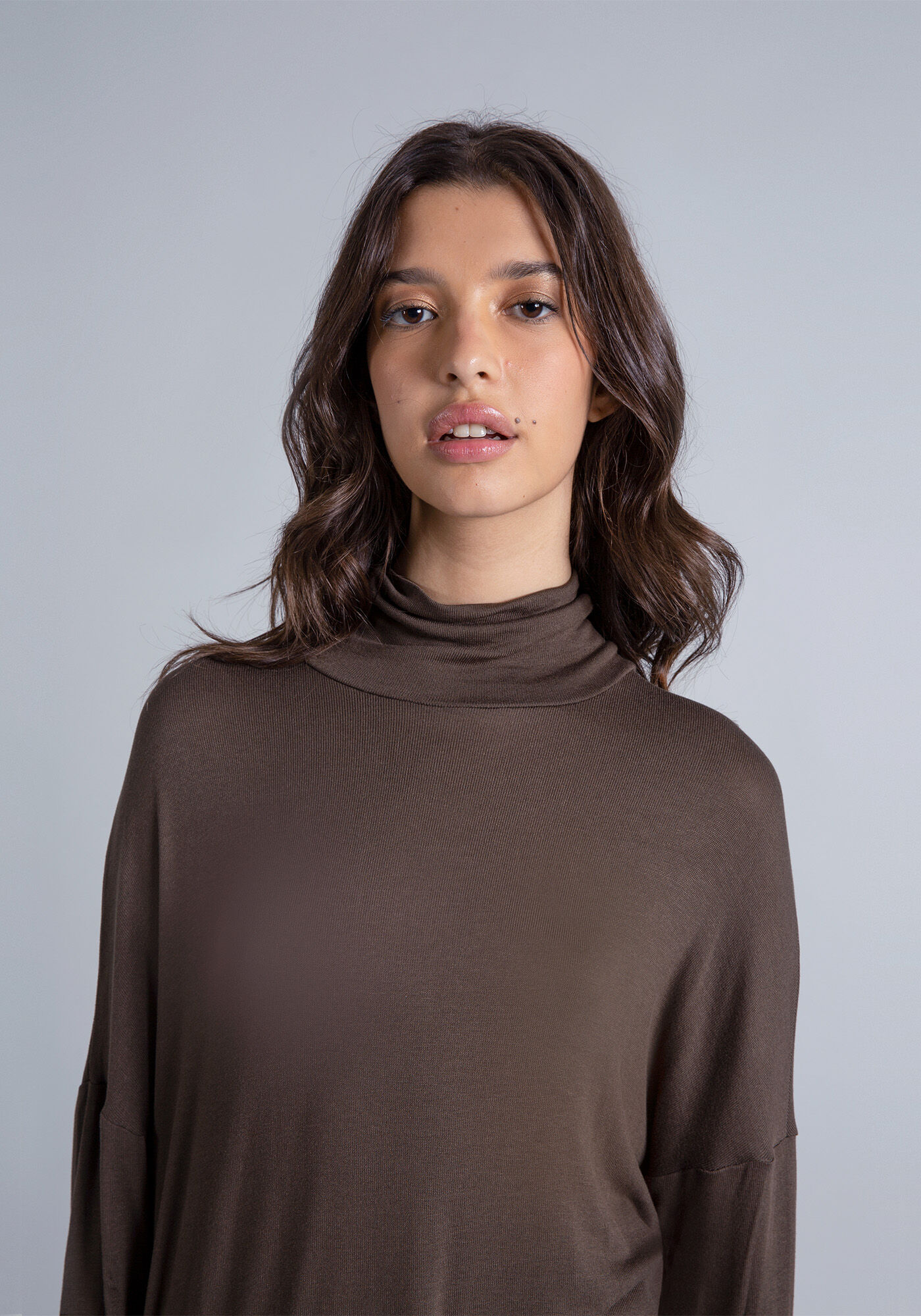 Blusa Manga Longa Gola Alta, , large.