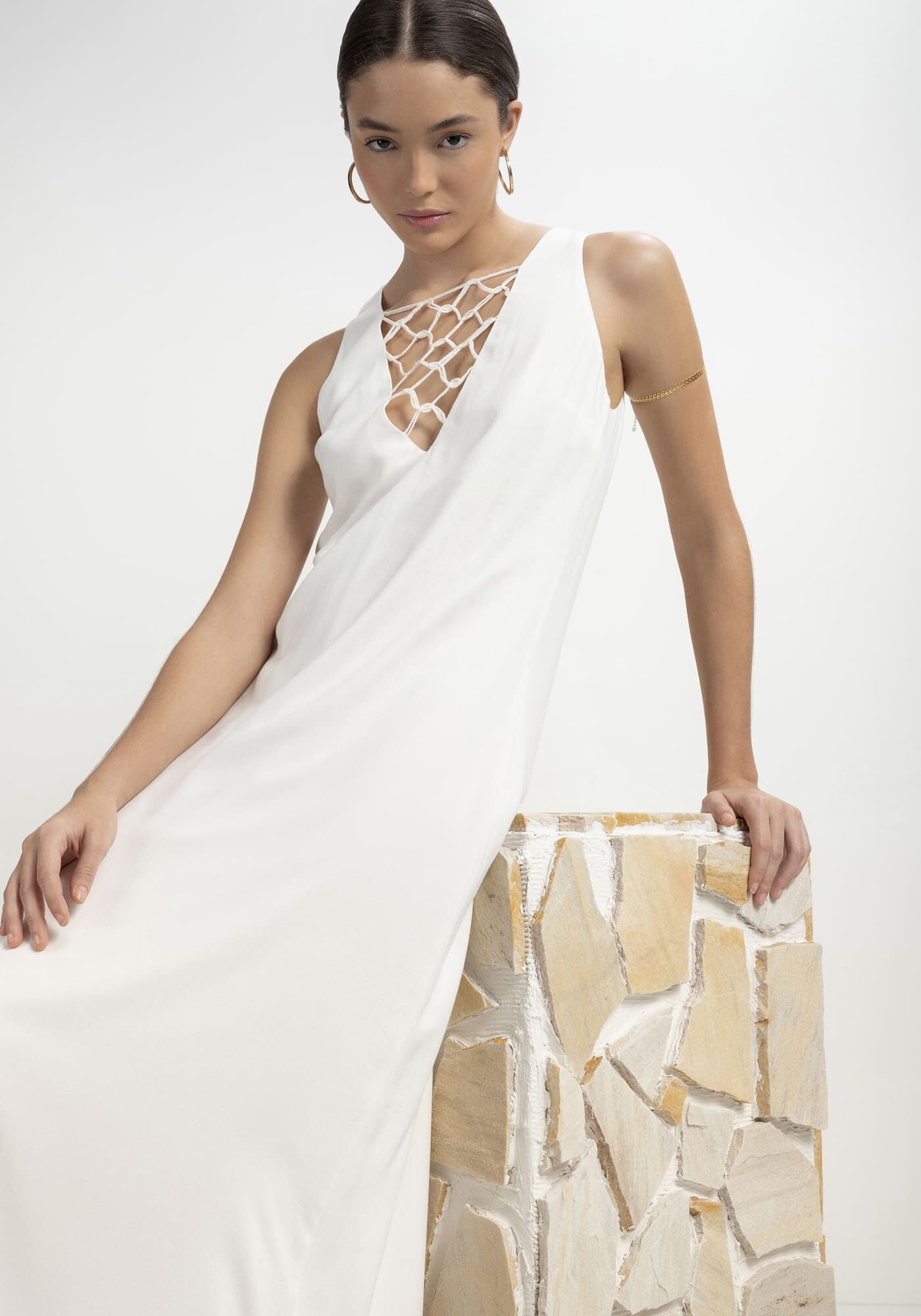 Vestido branco shop lez a lez