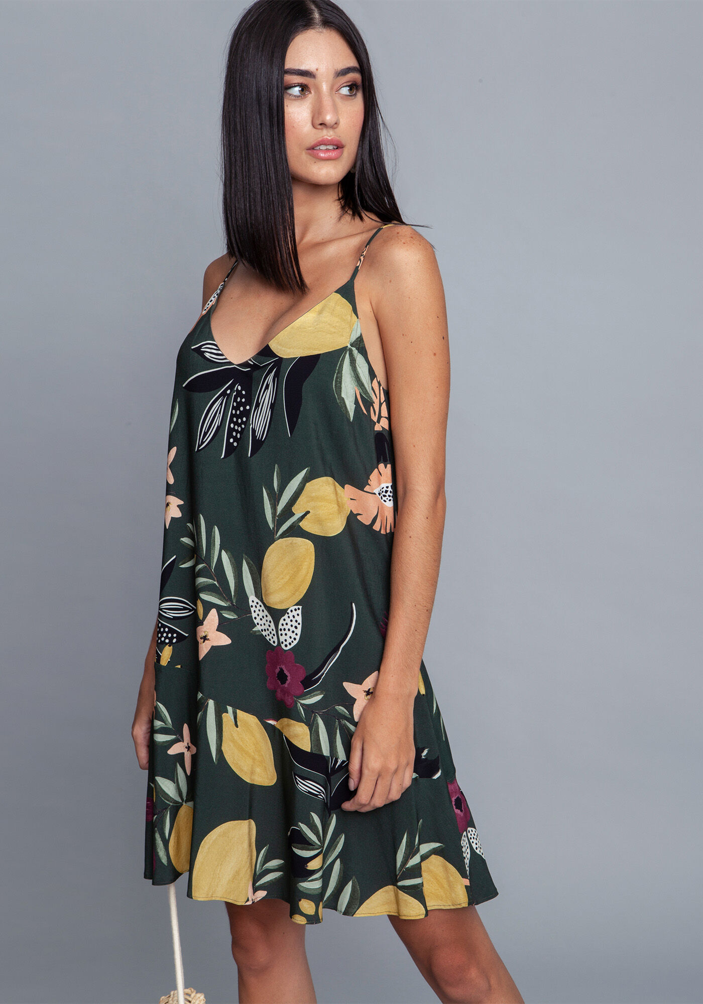 Vestido Tecido Rayon Bali Citrico, , large.