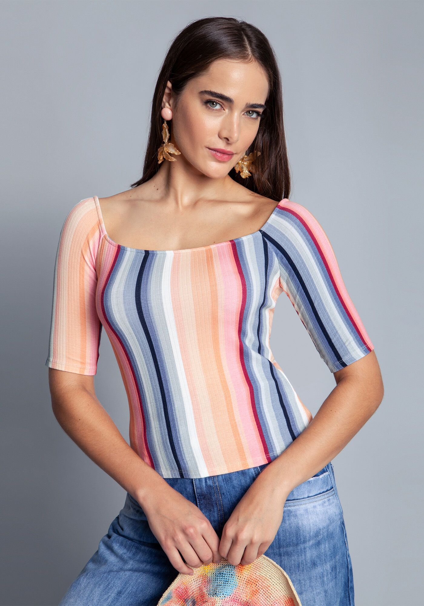 Blusa Malha Canelado Wave, , large.